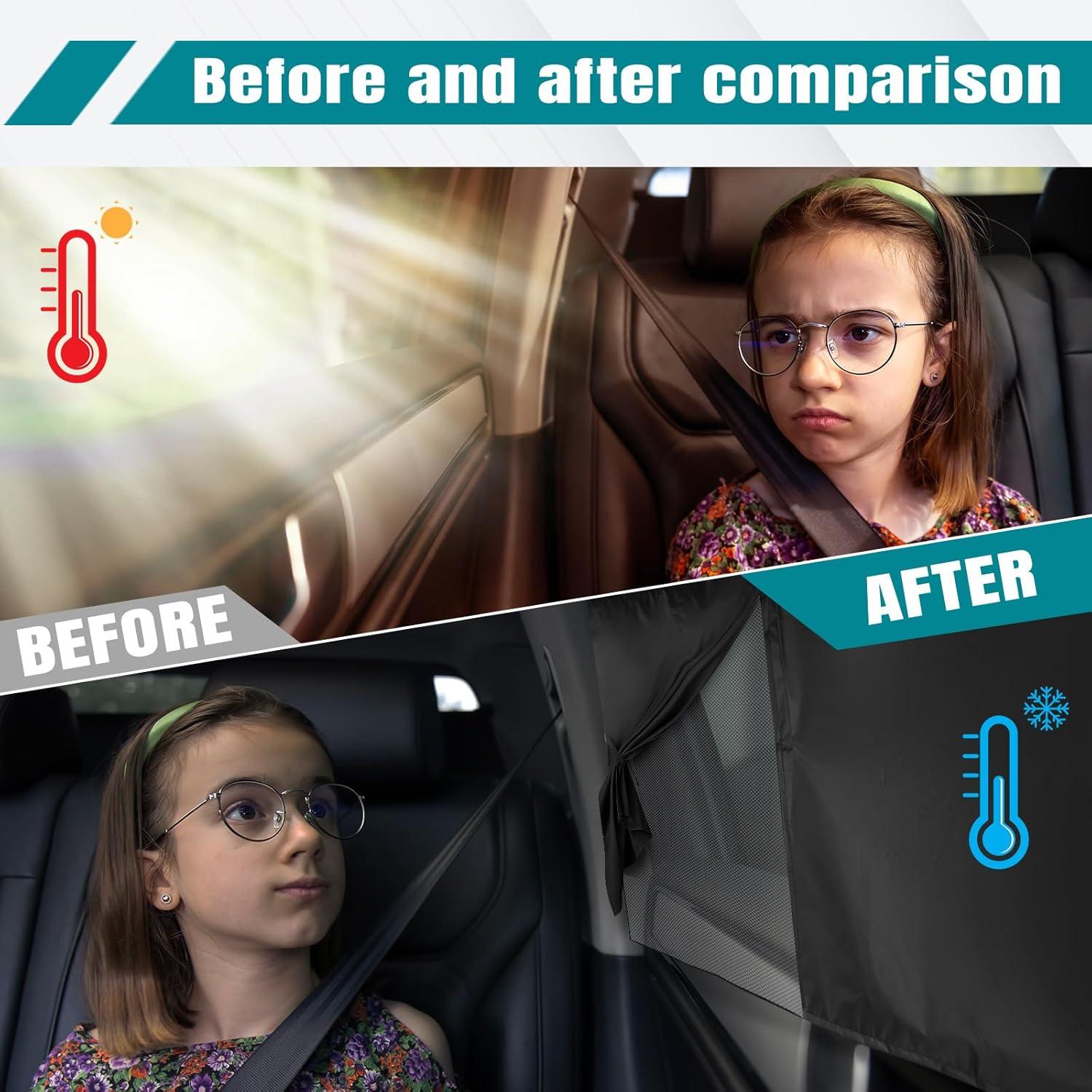 Sombrillas Magnéticas para Ventanas de Auto Hbxdeco 2 Pcs