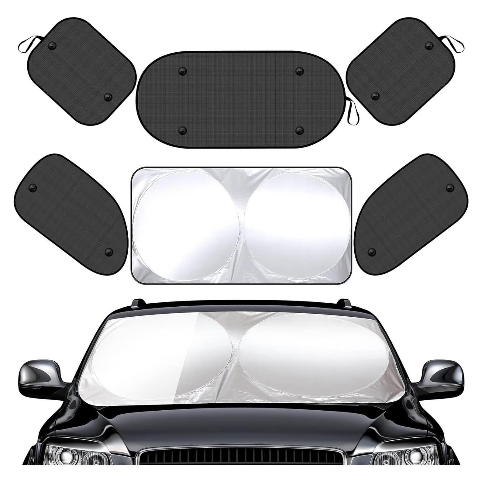 Juego de Sombrillas para Auto Tallew 6 Piezas UV 160x86cm