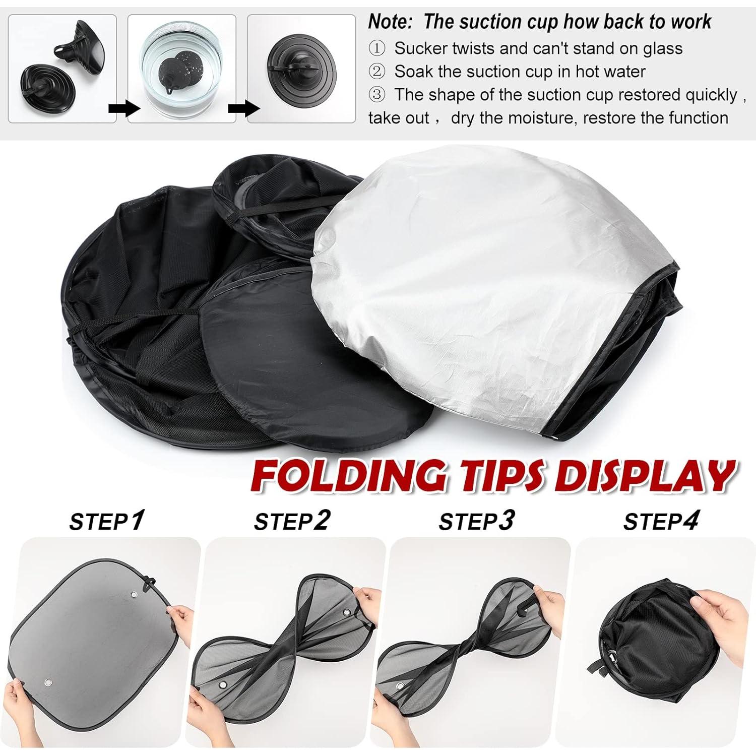 Juego de Sombrillas para Auto Tallew 6 Piezas UV 160x86cm