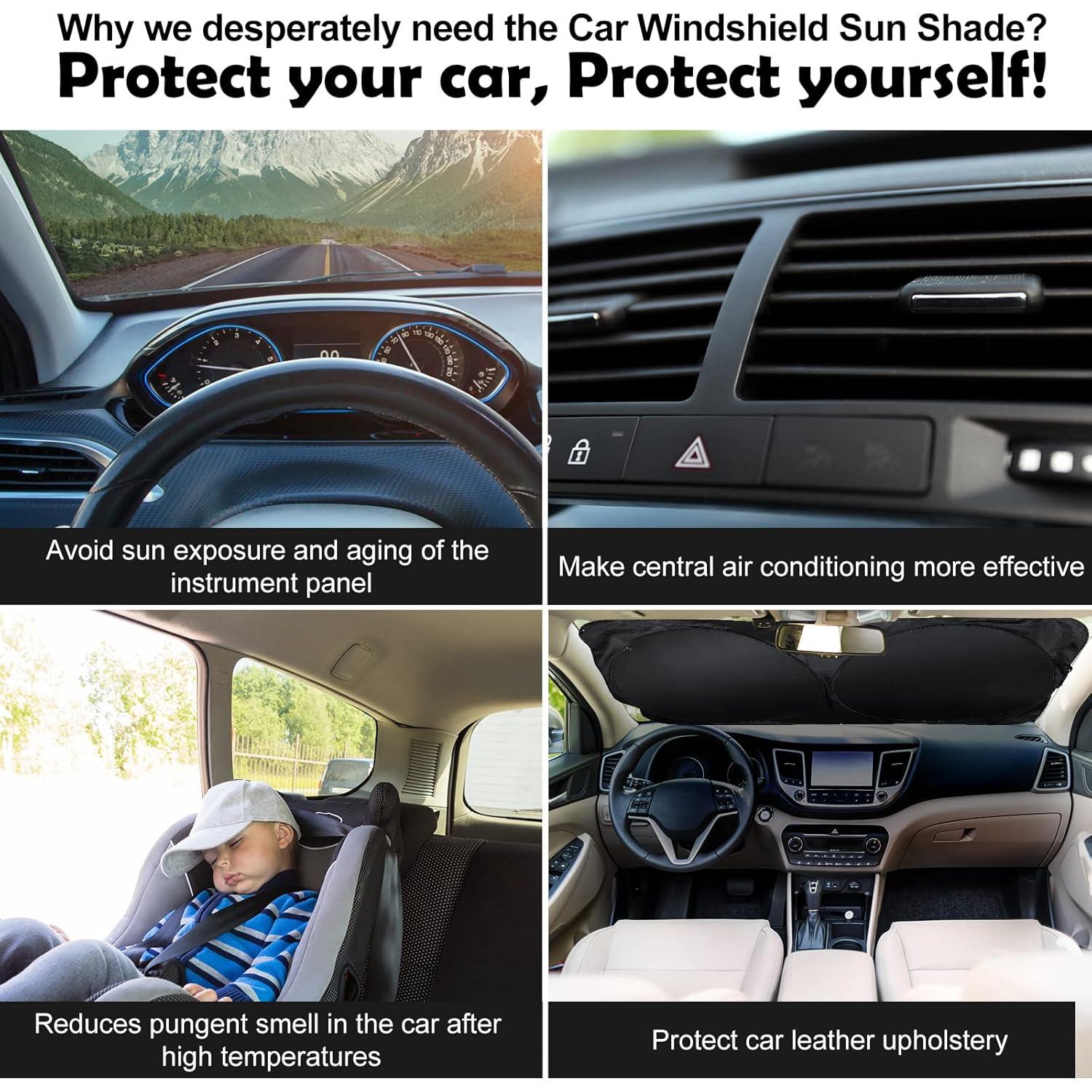 Juego de Sombrillas para Auto Tallew 6 Piezas UV 160x86cm