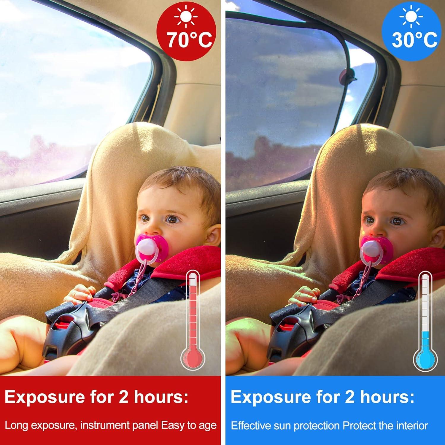 Juego de Sombrillas para Auto Tallew 6 Piezas UV 160x86cm