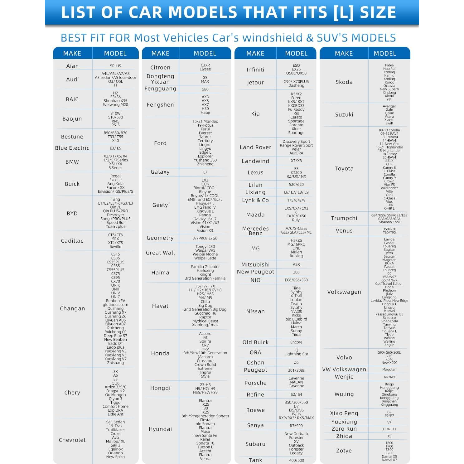 Parasol para Parabrisas Aokway FY01 Mediano 150x81.5cm UV