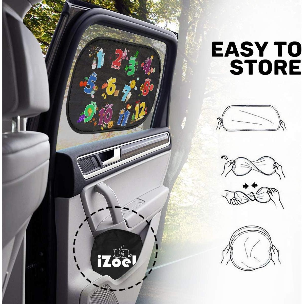 Protector Solar para Auto iZoeL 2 Piezas 80GSM UV ABC+123