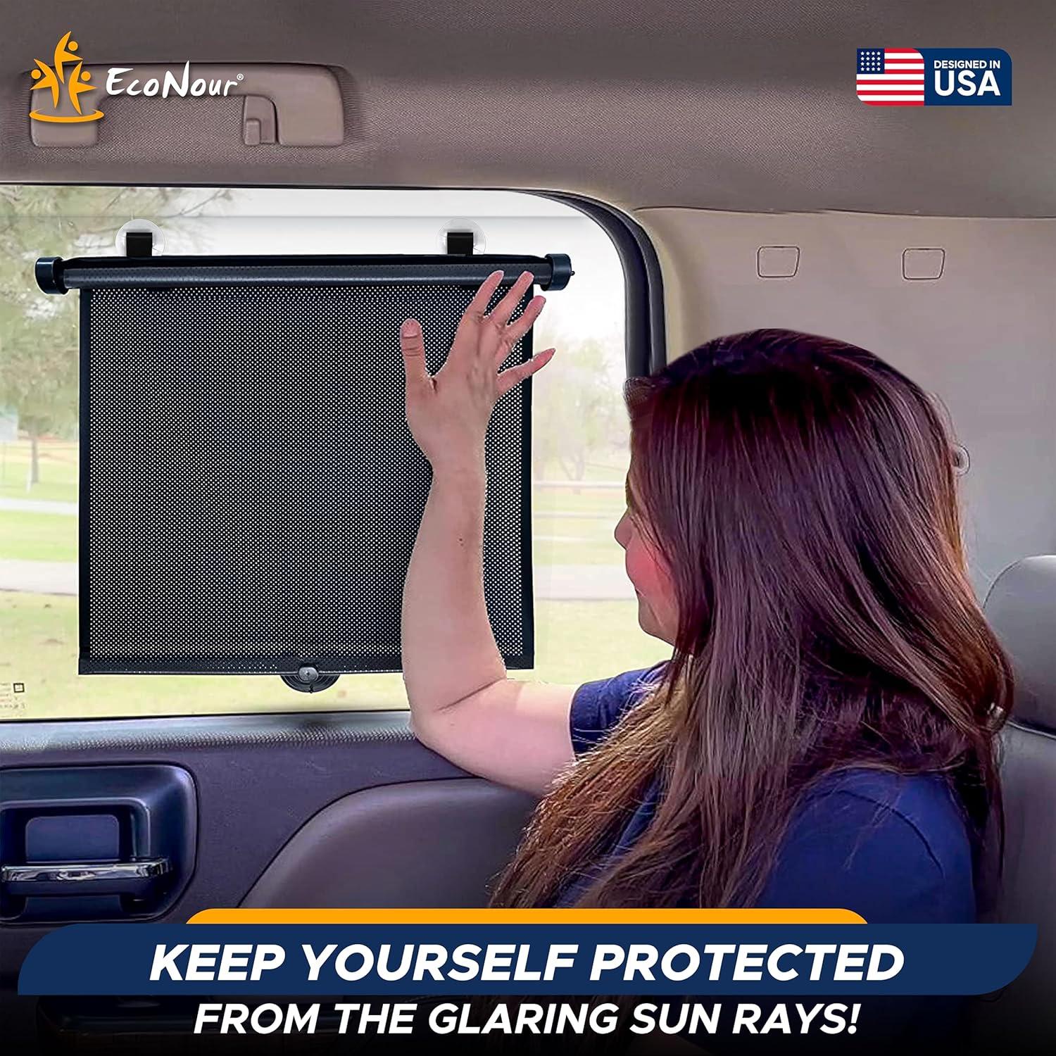 Sombrillas para Ventanas de Auto EcoNour 2 Paquete - 38.1x42.7 cm