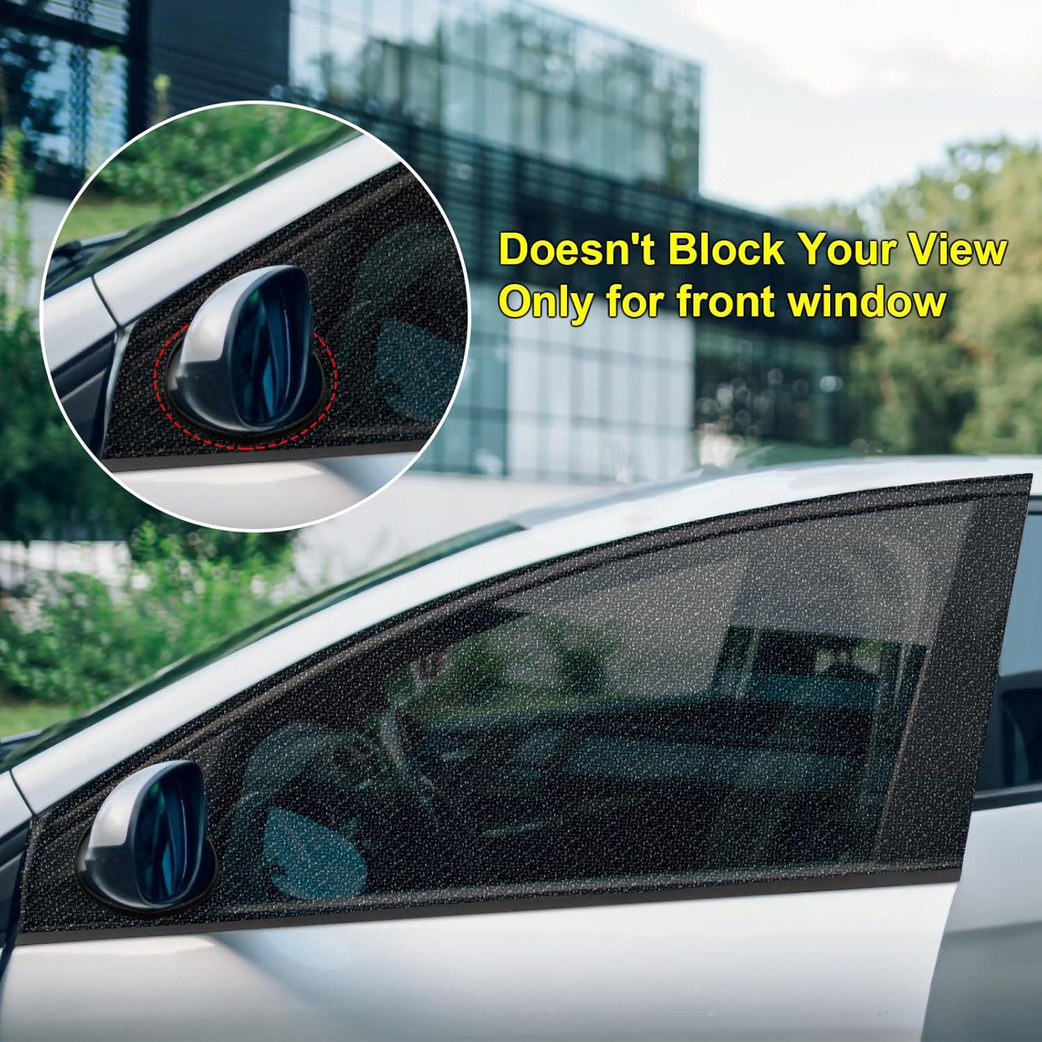 Parasoles LSTRAGY para Ventana Frontal de Auto, 2 Piezas, 119.4x52.1cm, Protección UV