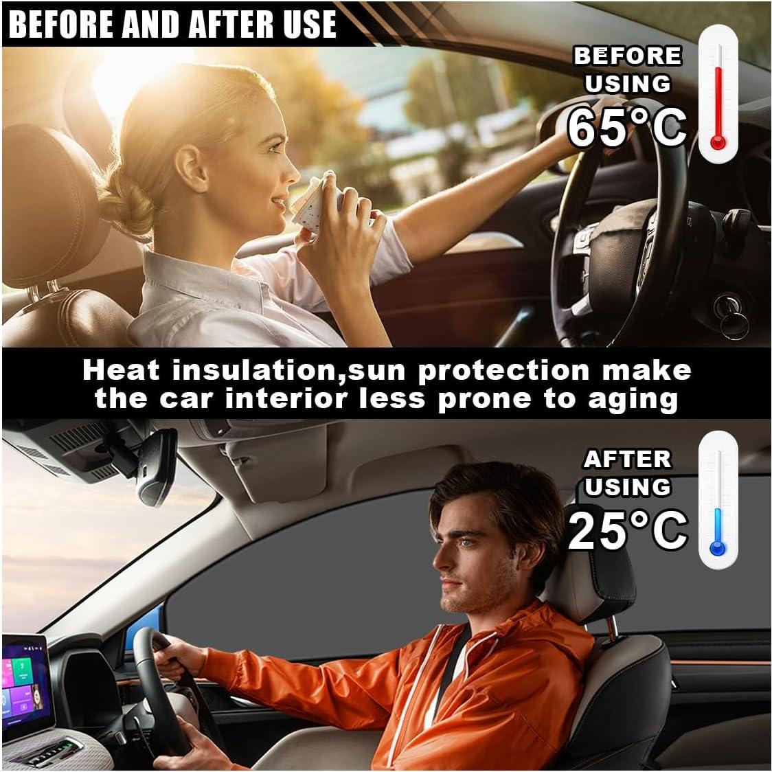 Cortinas Solares JOYCOURT para Ventanas Laterales de Auto 4 Pcs