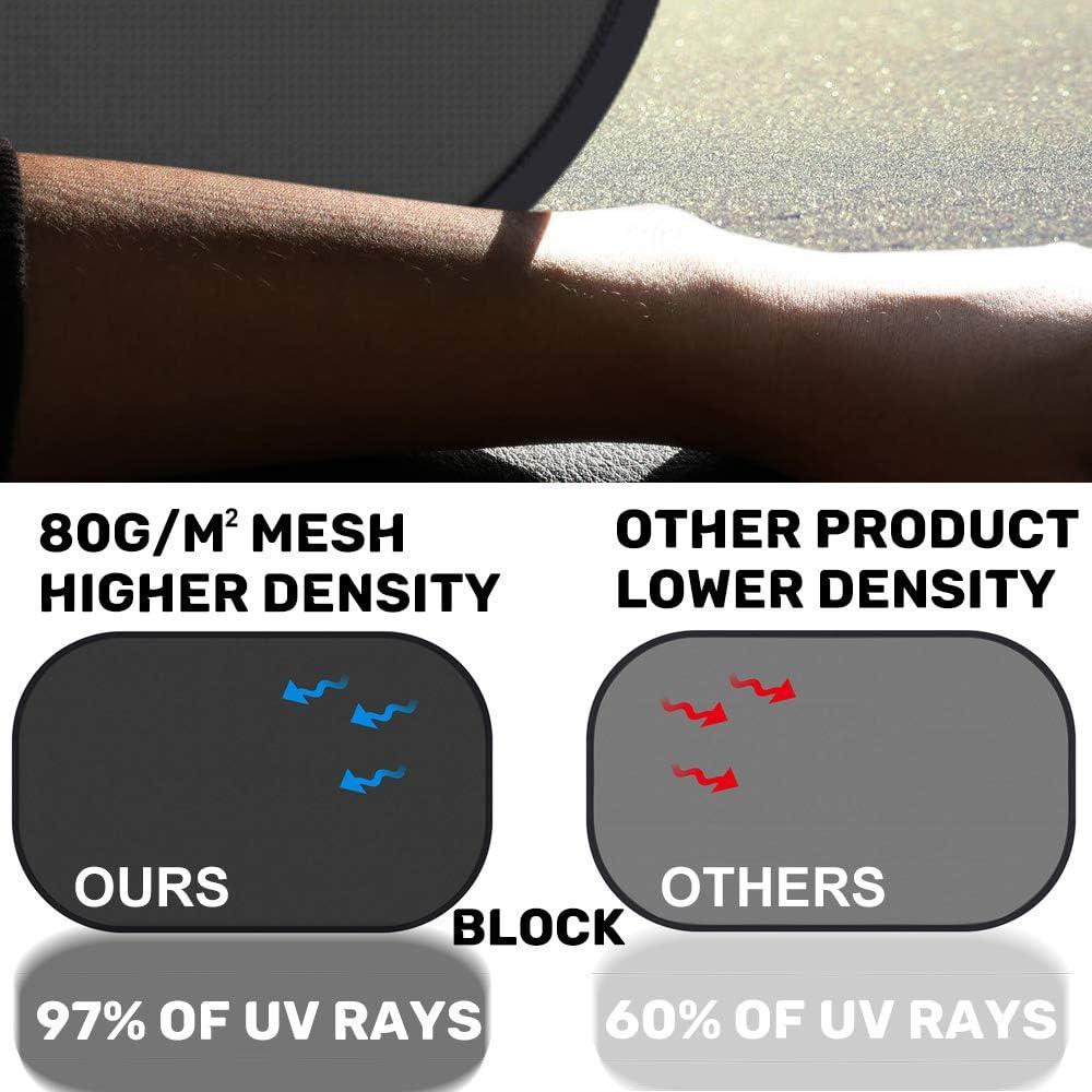 MOVINPE Protector Solar para Coche Bebés 2 Piezas UV 80GSM