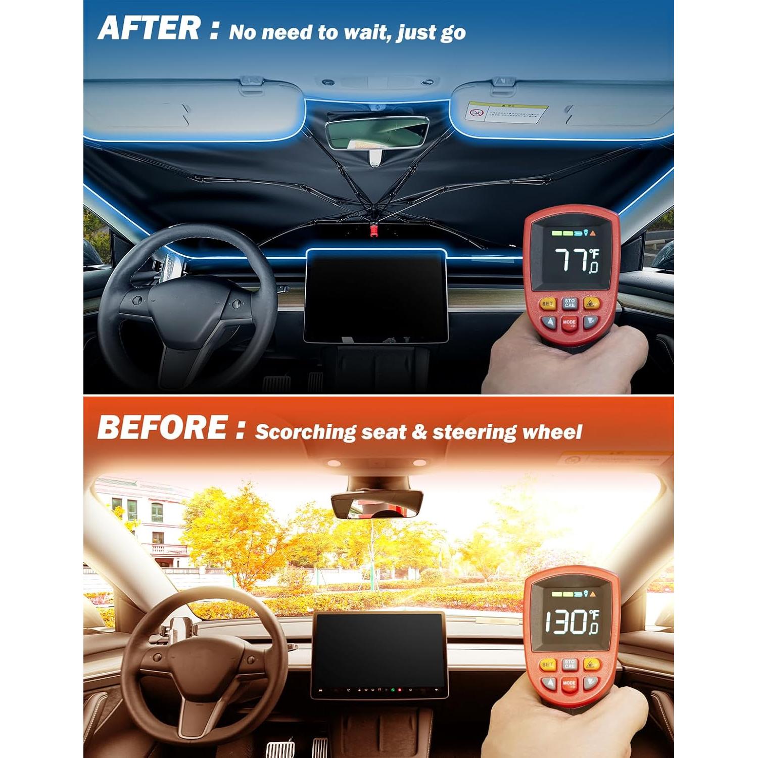 Parasol para Parabrisas JOYTUTUS 145x81 cm Protección Solar