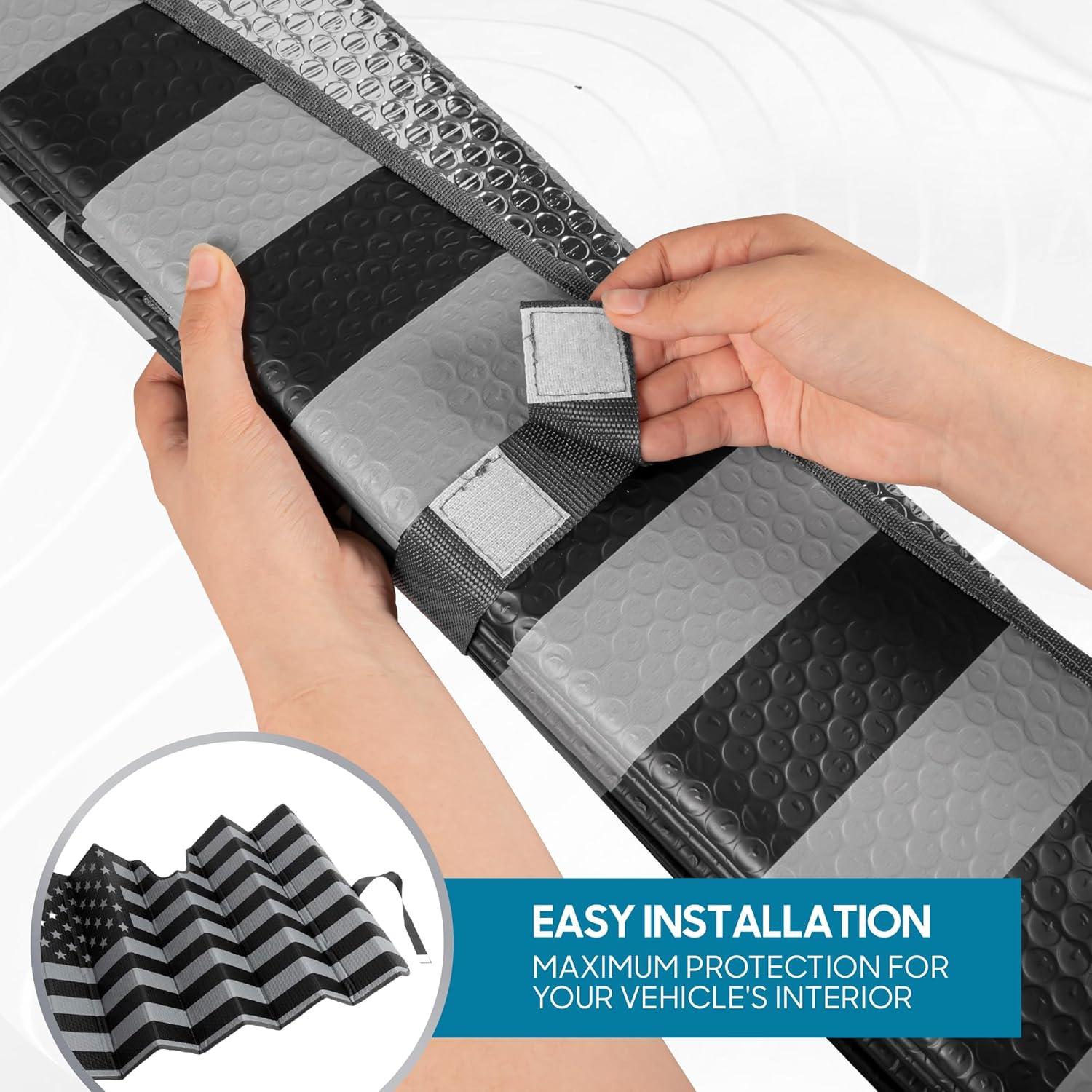 Sombrilla Parabrisas BDK USA Bandera Americana 147x69 cm