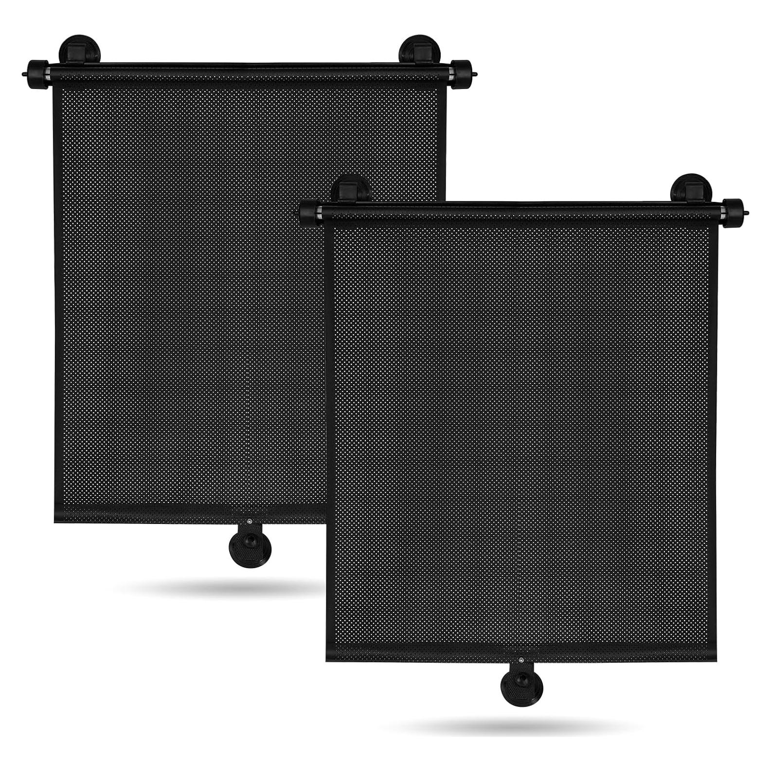 Paquete de 2 Sombrillas Retráctiles para Ventanas de Auto wplhb