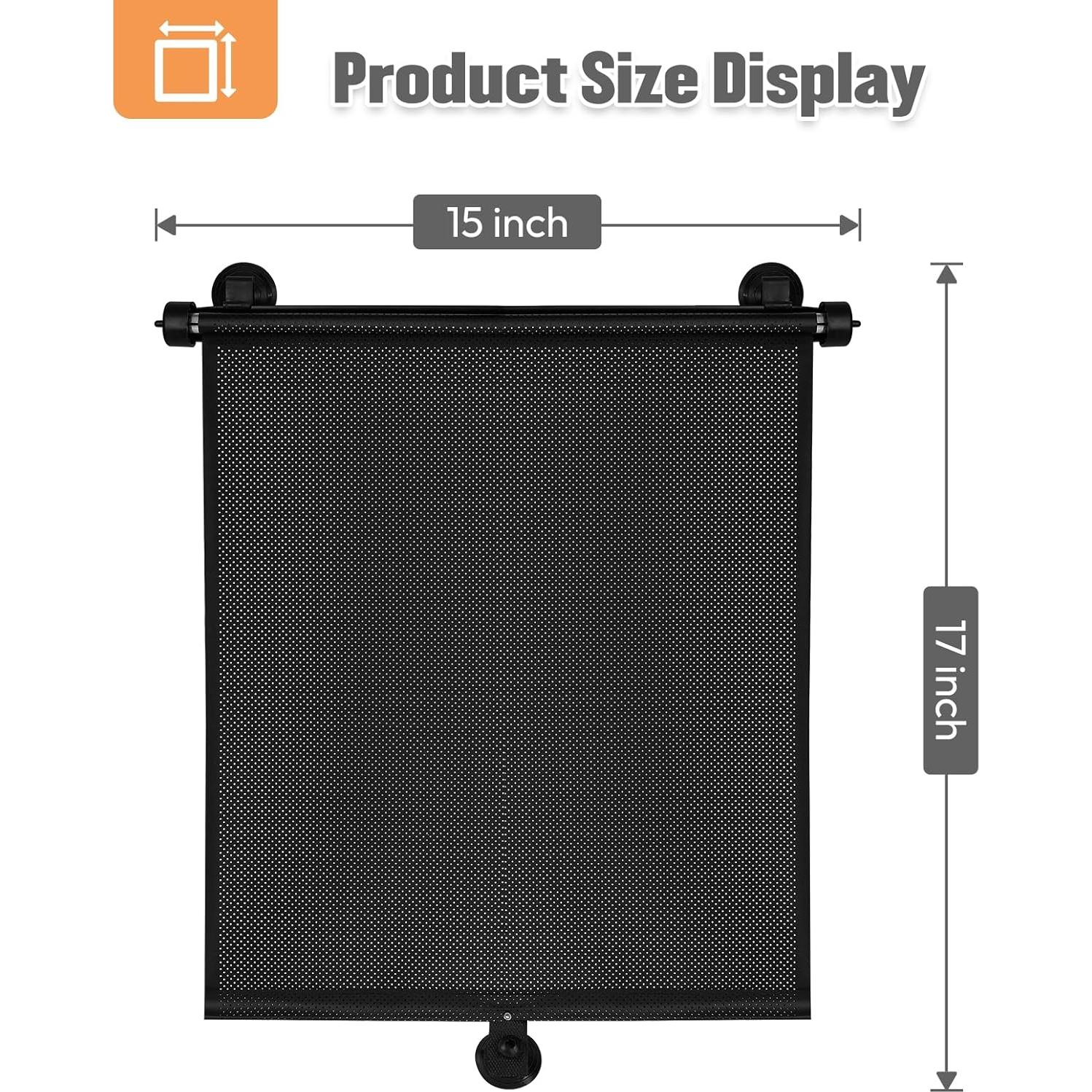 Paquete de 2 Sombrillas Retráctiles para Ventanas de Auto wplhb