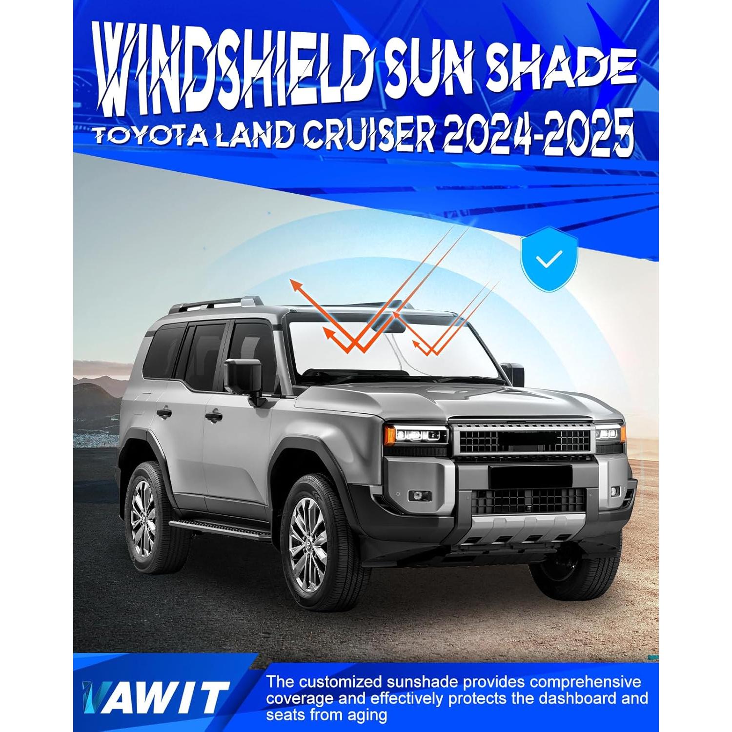 Protector Solar Parabrisas VAWIT para Toyota Land Cruiser 2024 2025