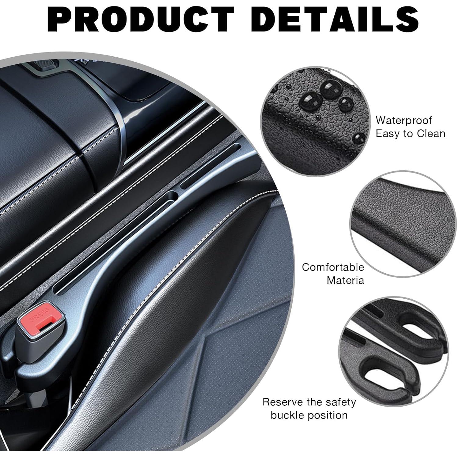 Organizador de Espacio entre Asientos de Coche Piburth 2PCS Negro