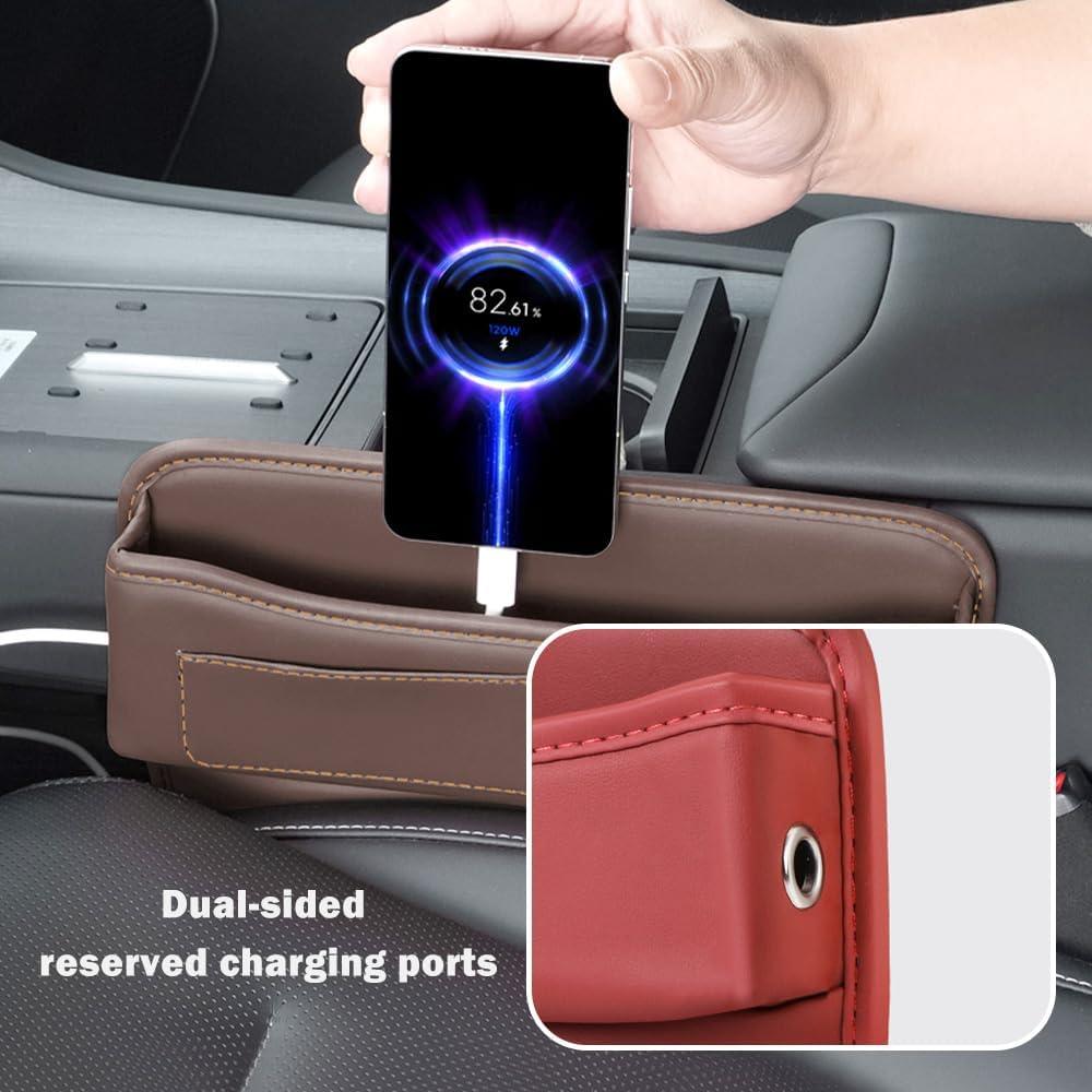 Organizador de Espacio entre Asientos Carleef Beige 3 Compartimentos