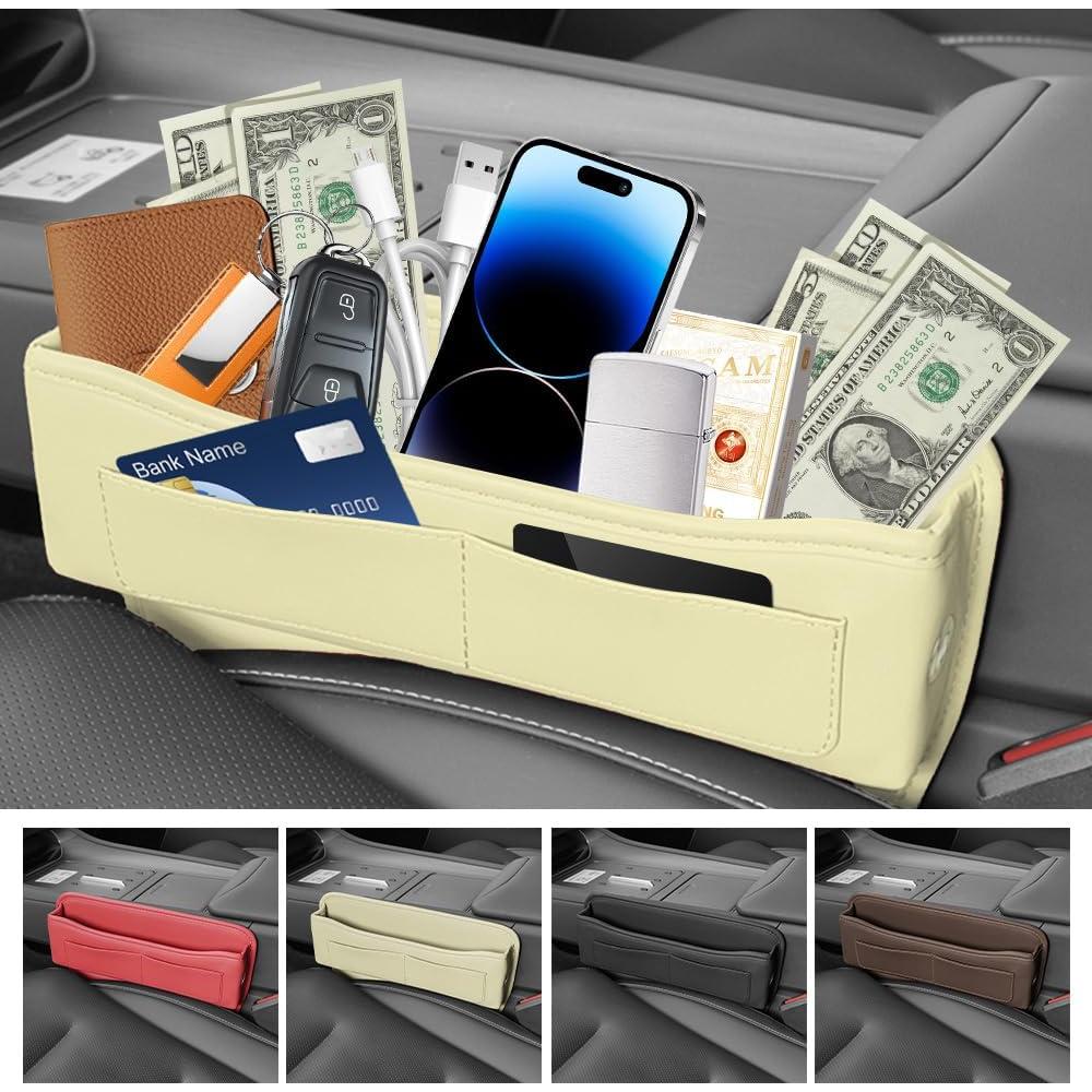 Organizador de Espacio entre Asientos Carleef Beige 3 Compartimentos