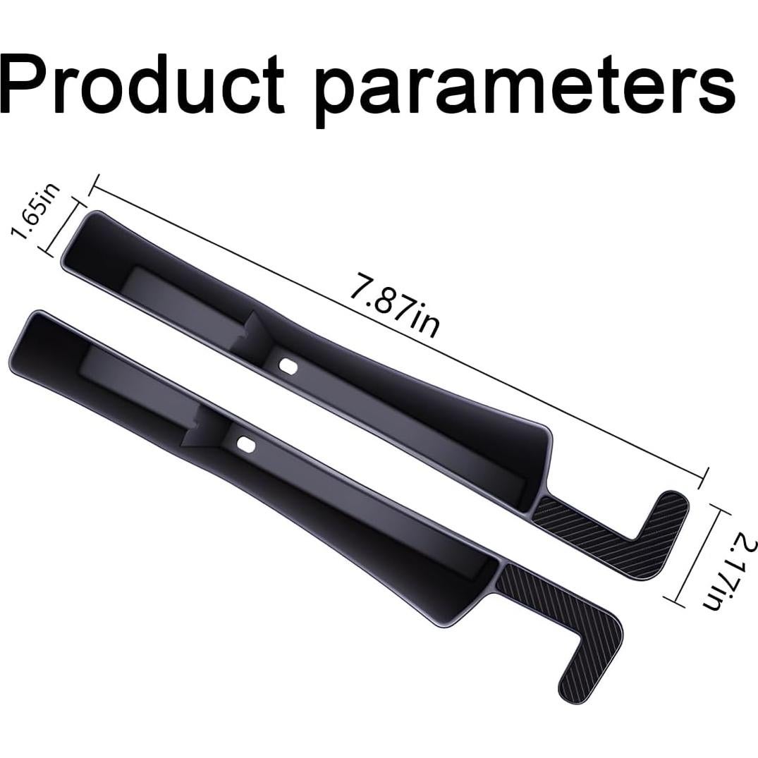 Relleno de Espacio entre Asientos de Coche Osilly 2PCS Negro