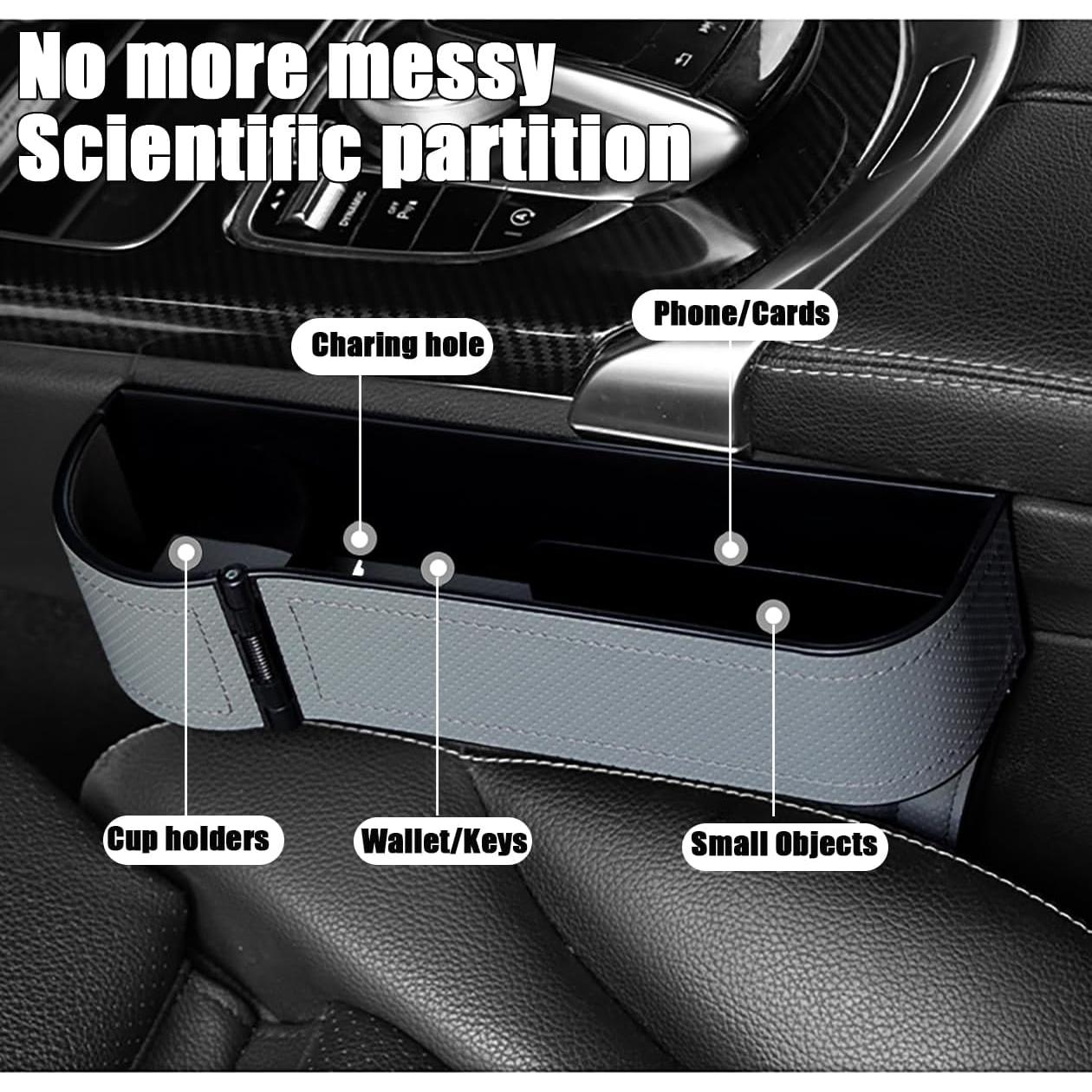 Organizador de Espacio entre Asientos MTGOCHA - 2 Paquete Gris