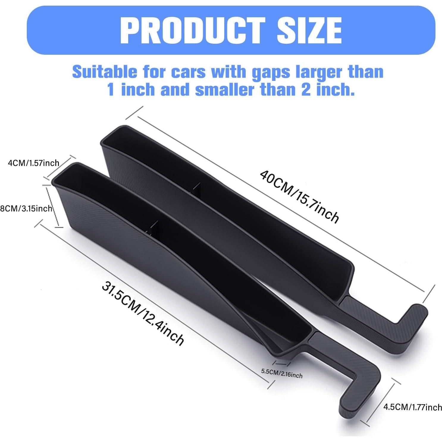 Organizador de Espacio entre Asientos Auto 7F - Negro - Juego de 2