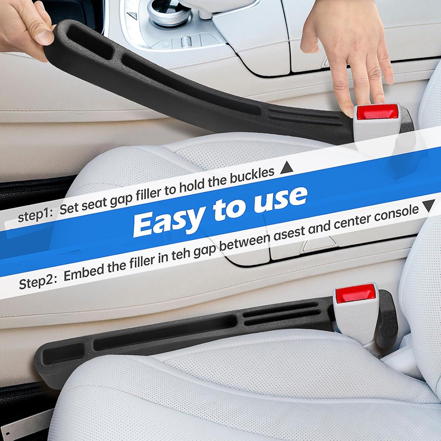 Relleno DEWEST para Espacio de Asiento de Coche Negro - Juego de 2