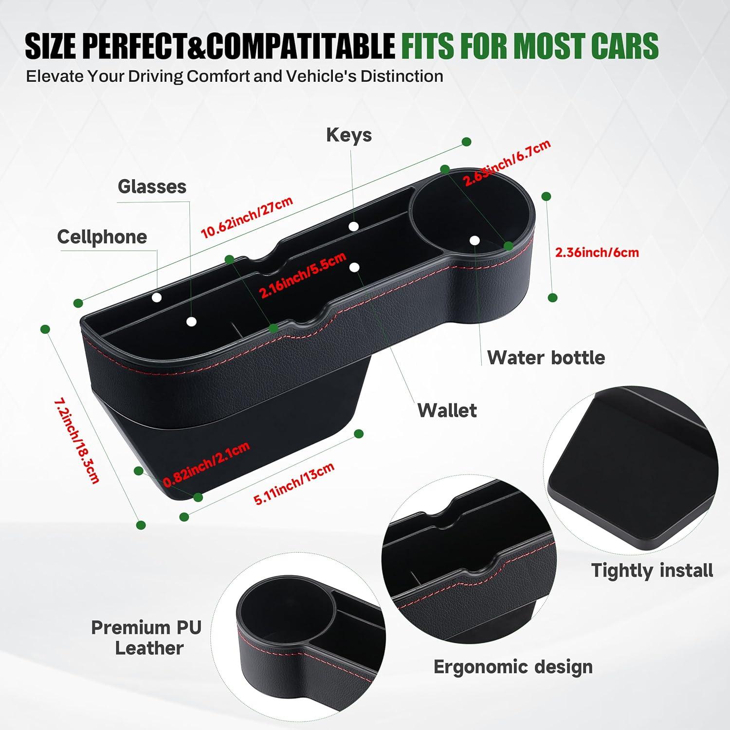 Organizador de Relleno de Espacio entre Asientos AIUSLN - Cuero PU