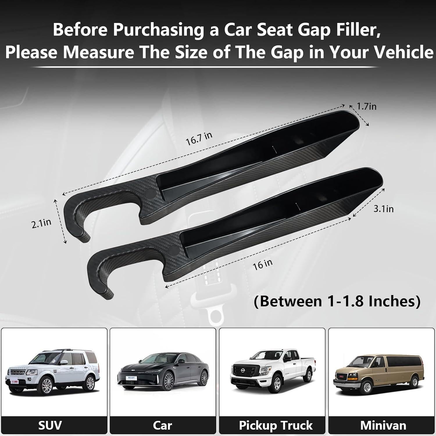 Relleno de Espacio entre Asientos de Auto SMART ELF - Negro