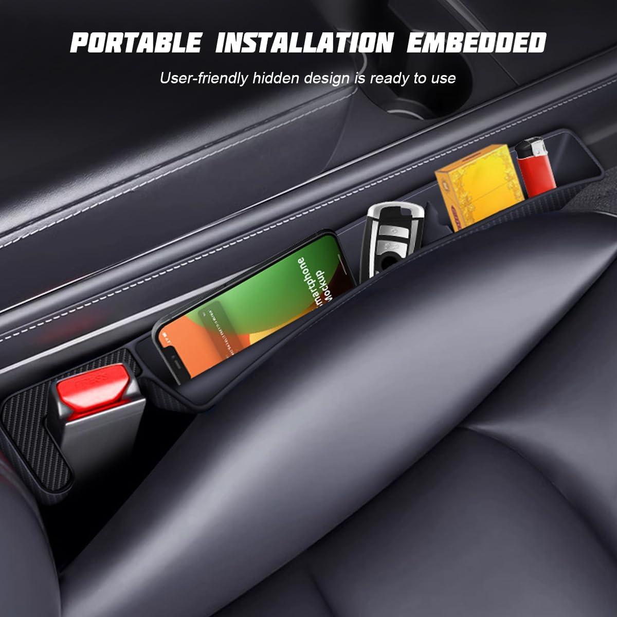 2 Piezas Relleno Espacio Asientos Coche Zpana Negro