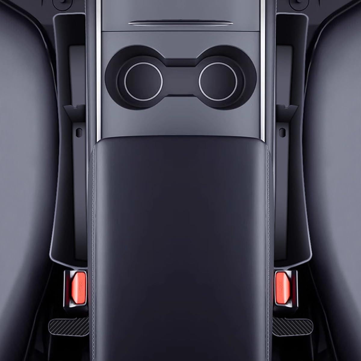 2 Piezas Relleno Espacio Asientos Coche Zpana Negro