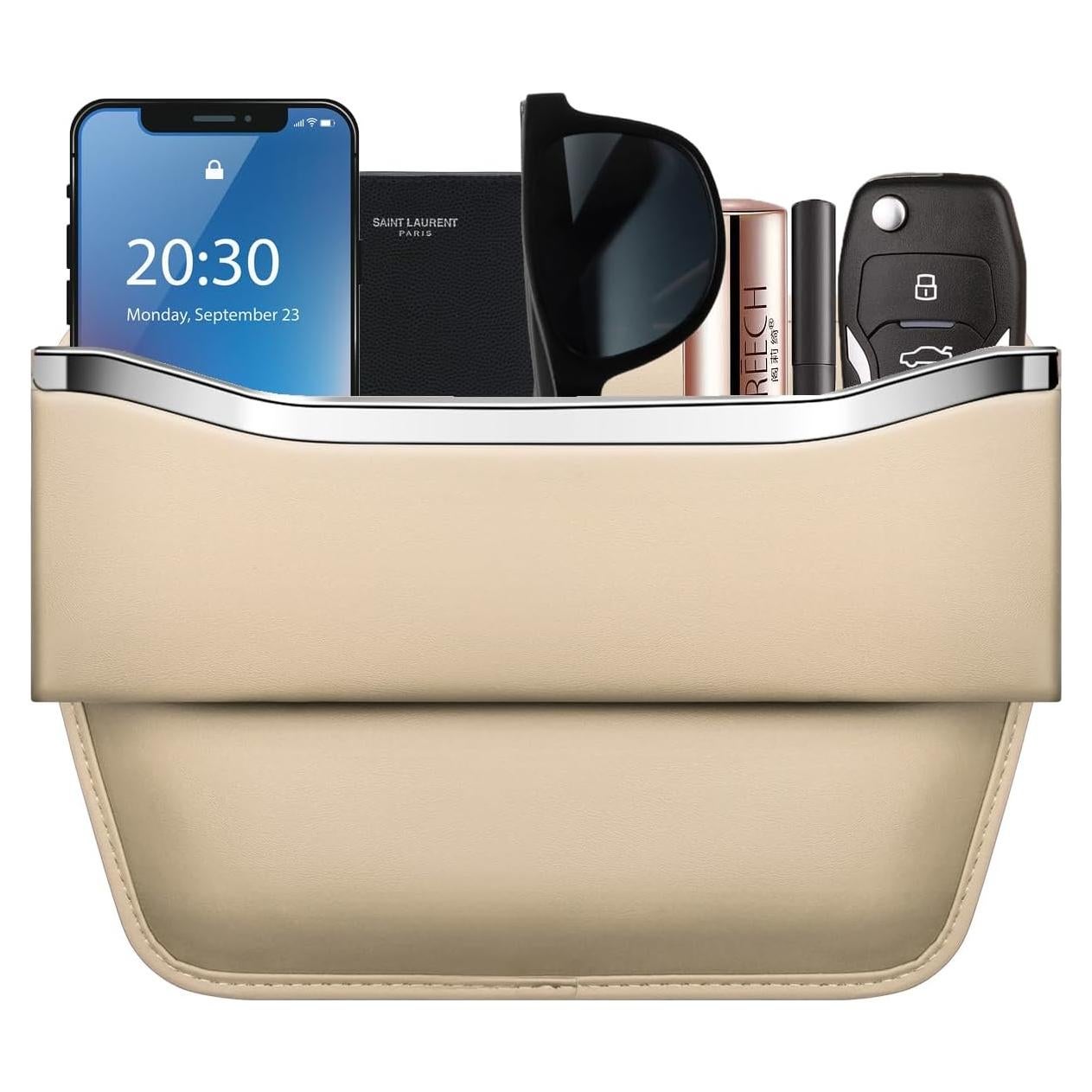 Organizador de Relleno entre Asientos HOLDCY Cuero Beige