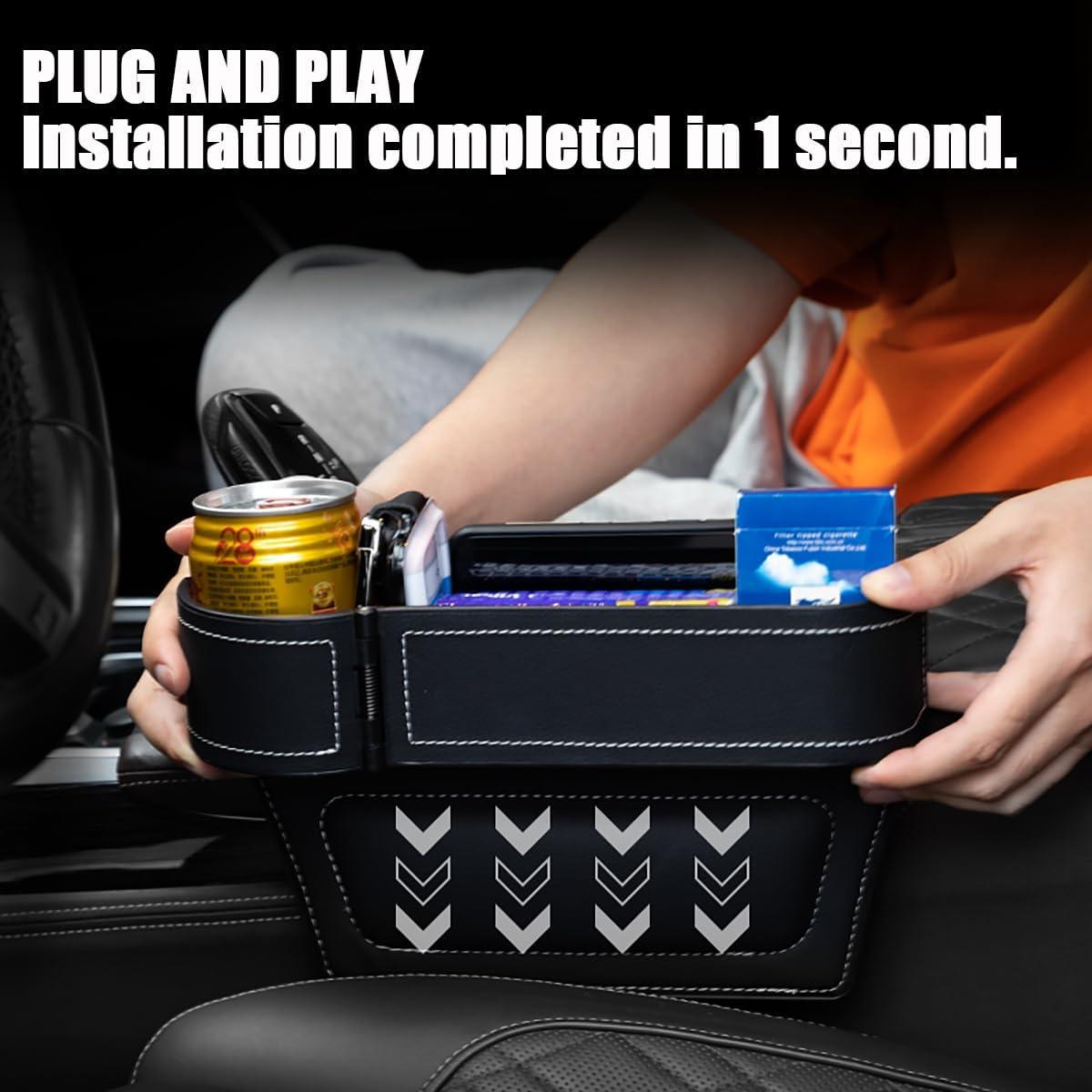 Organizador de Auto MTGOCHA Relleno Espacio Asientos Negro