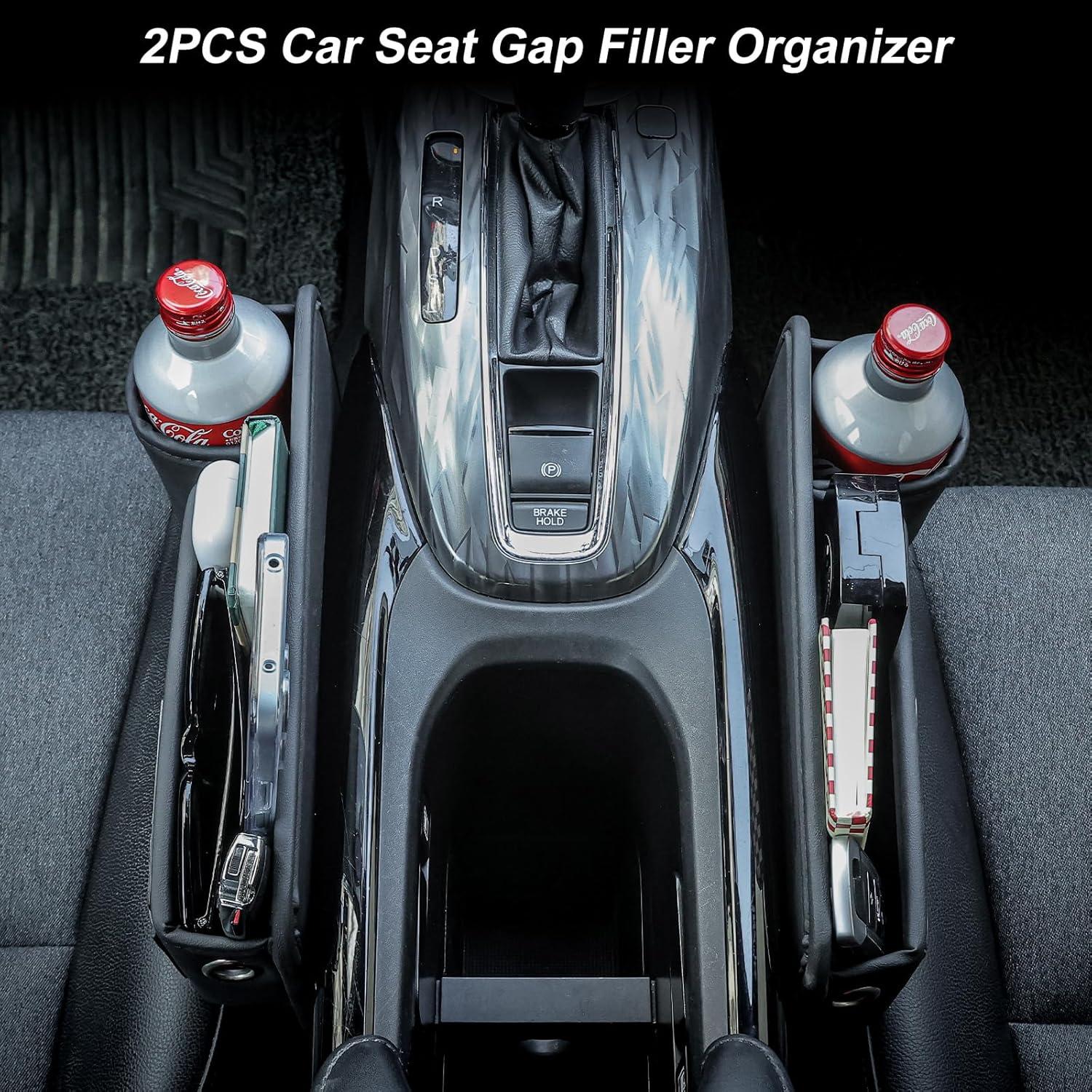 Organizador de Relleno Espacio Asientos Coche Pcnjozx Negro 2 Piezas