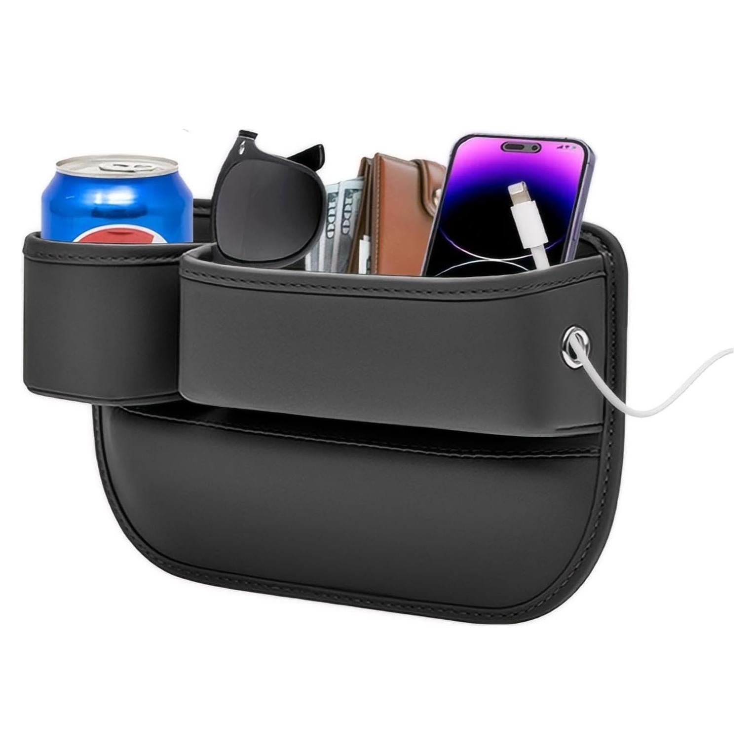 Organizador de Espacio entre Asientos LEQBO con Portavasos Negro
