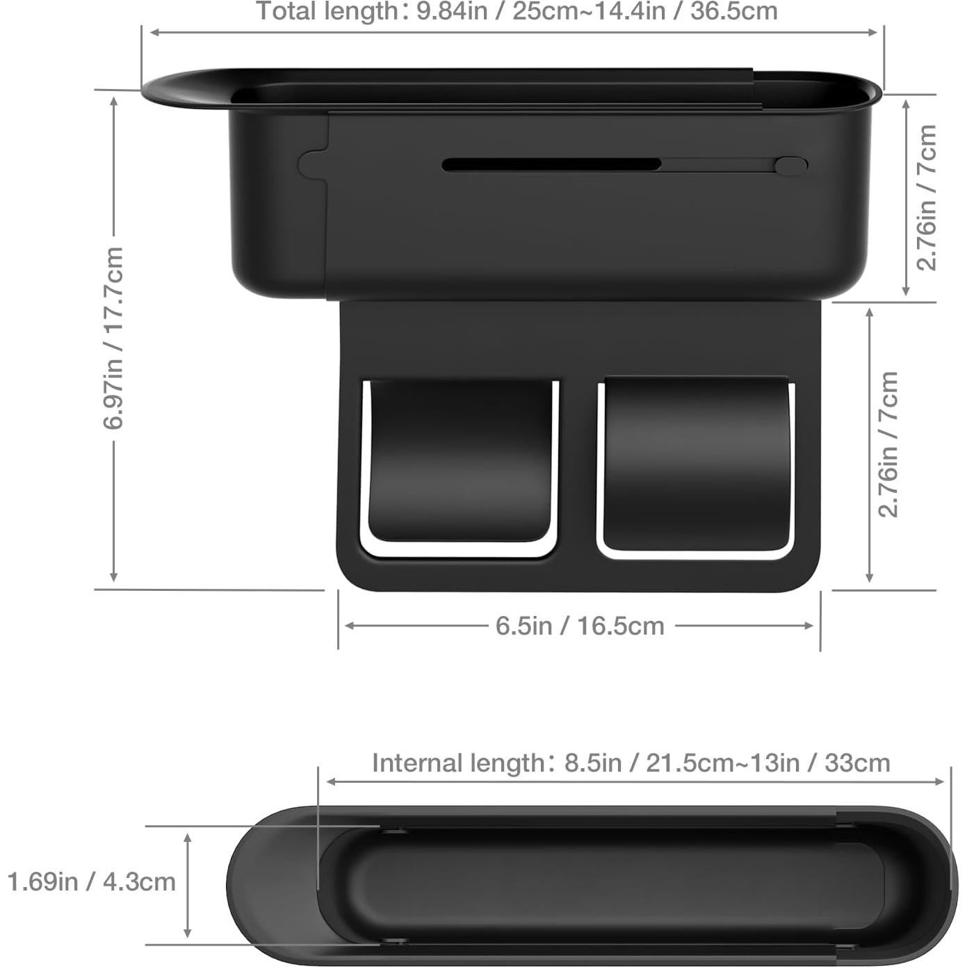 Organizador de Espacio entre Asientos de Coche Suacopzar Ajustable