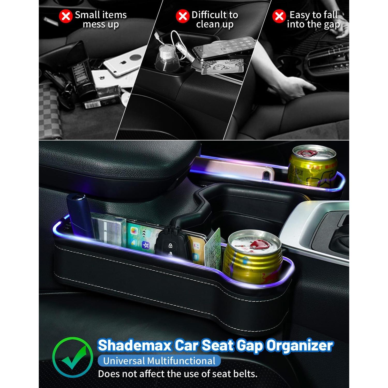 Organizador de Espacio entre Asientos Shademax LED RGB 28.5x16.8cm