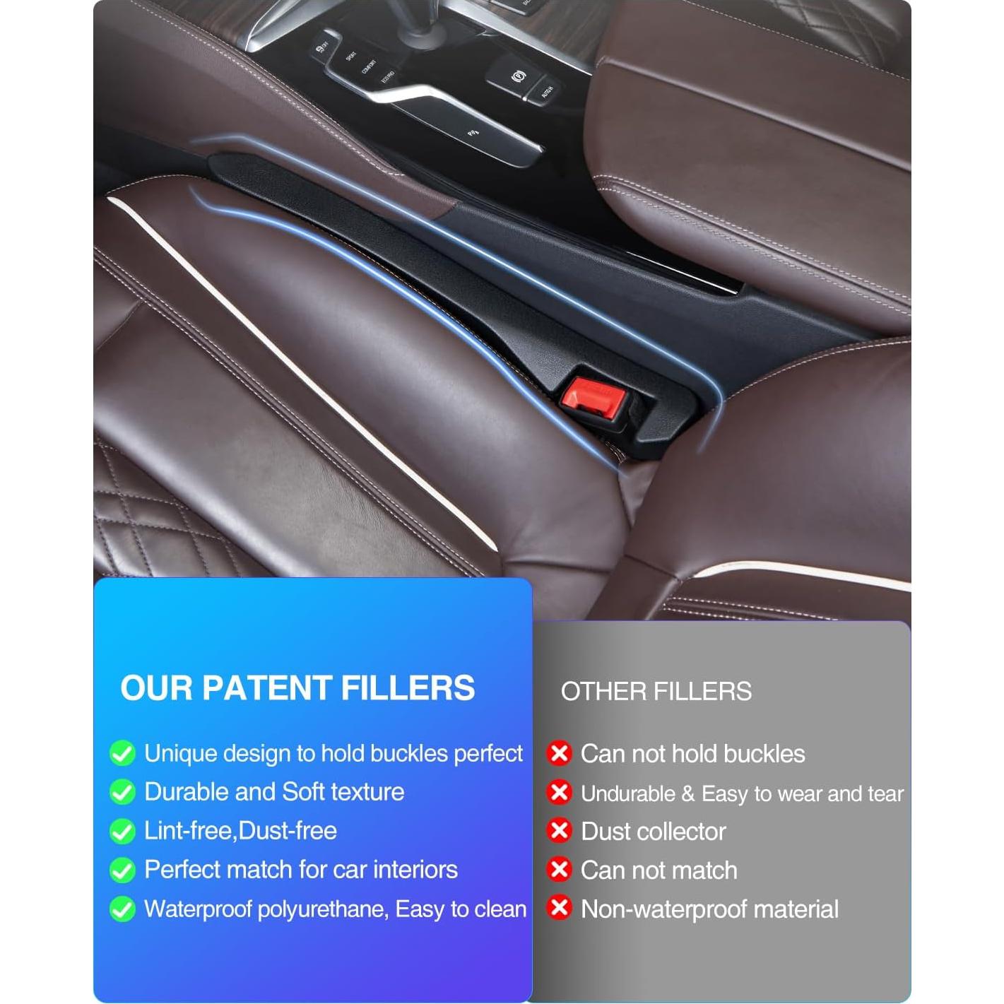 Relleno Espacio Asientos Coche Homaupt SGF01B Negro