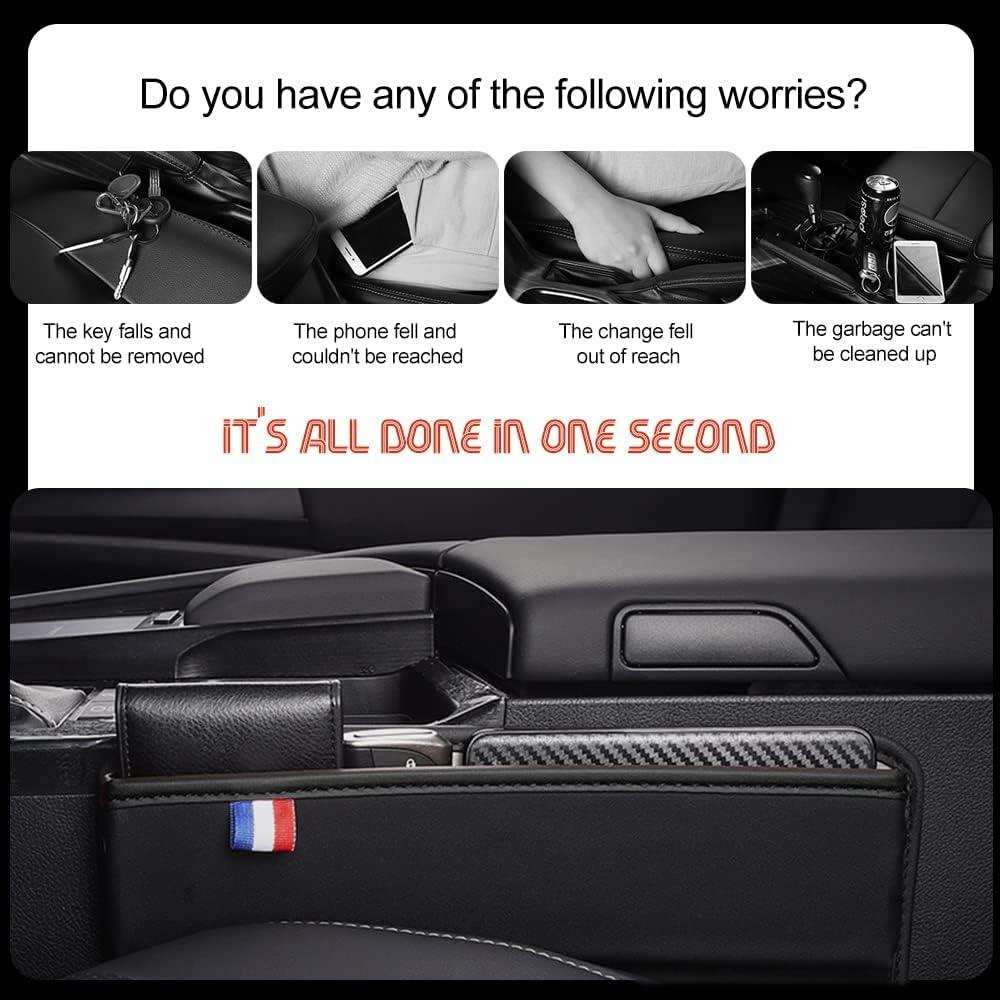 Relleno de Espacio entre Asientos de Coche ASUBHA - Organizador Negro