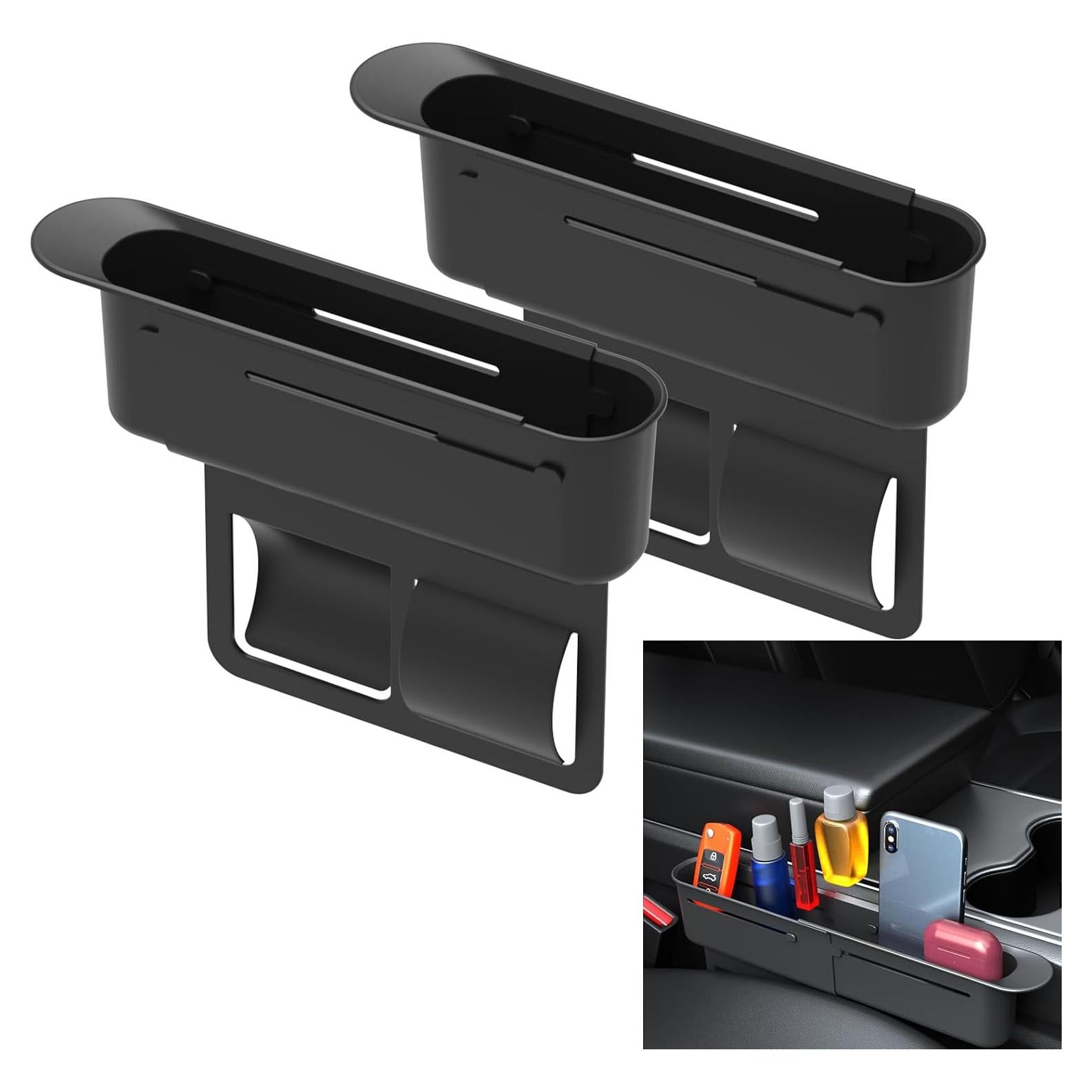 Relleno Espacio Asientos Coche CYDZSW 2Pack Negro Ajustable