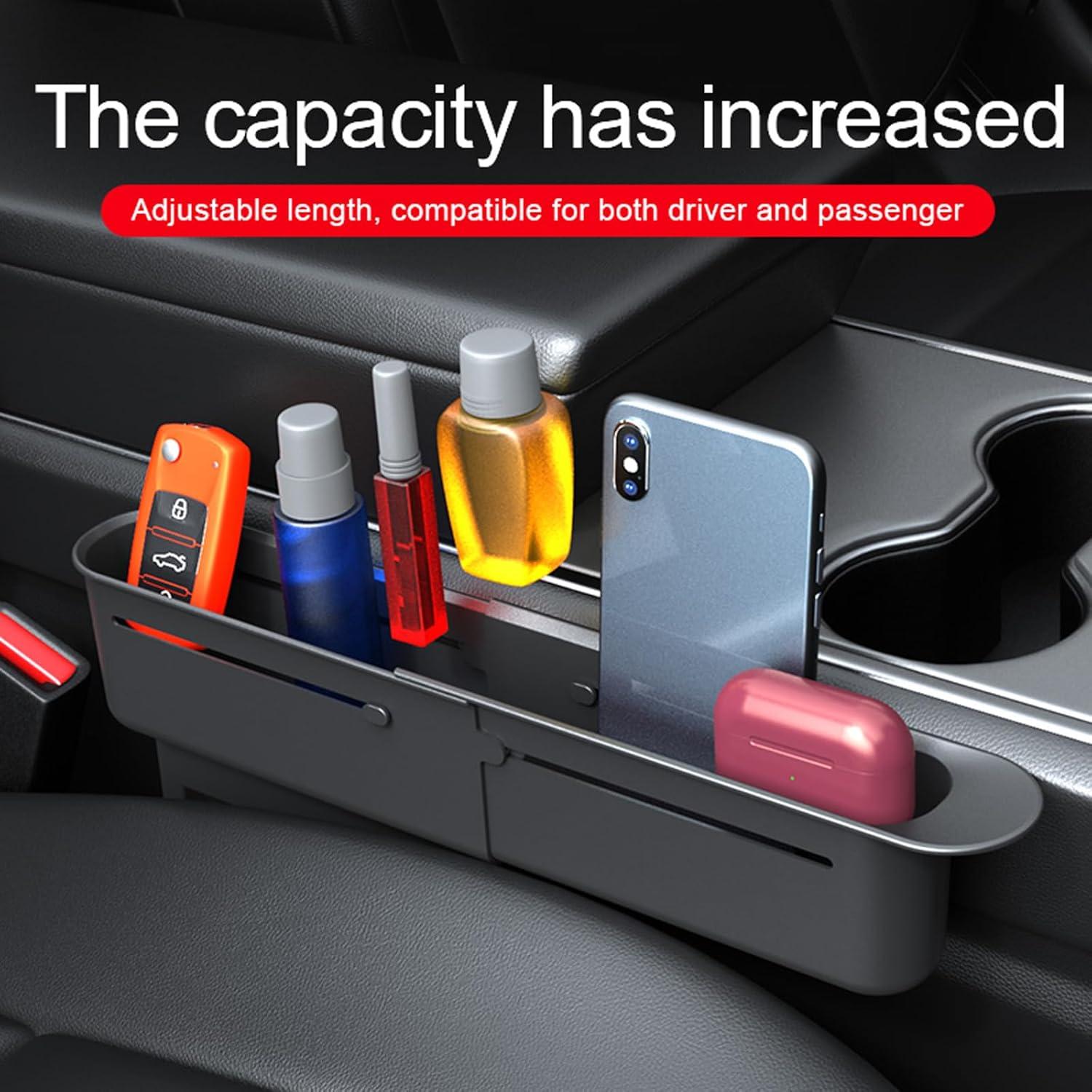 Relleno Espacio Asientos Coche CYDZSW 2Pack Negro Ajustable