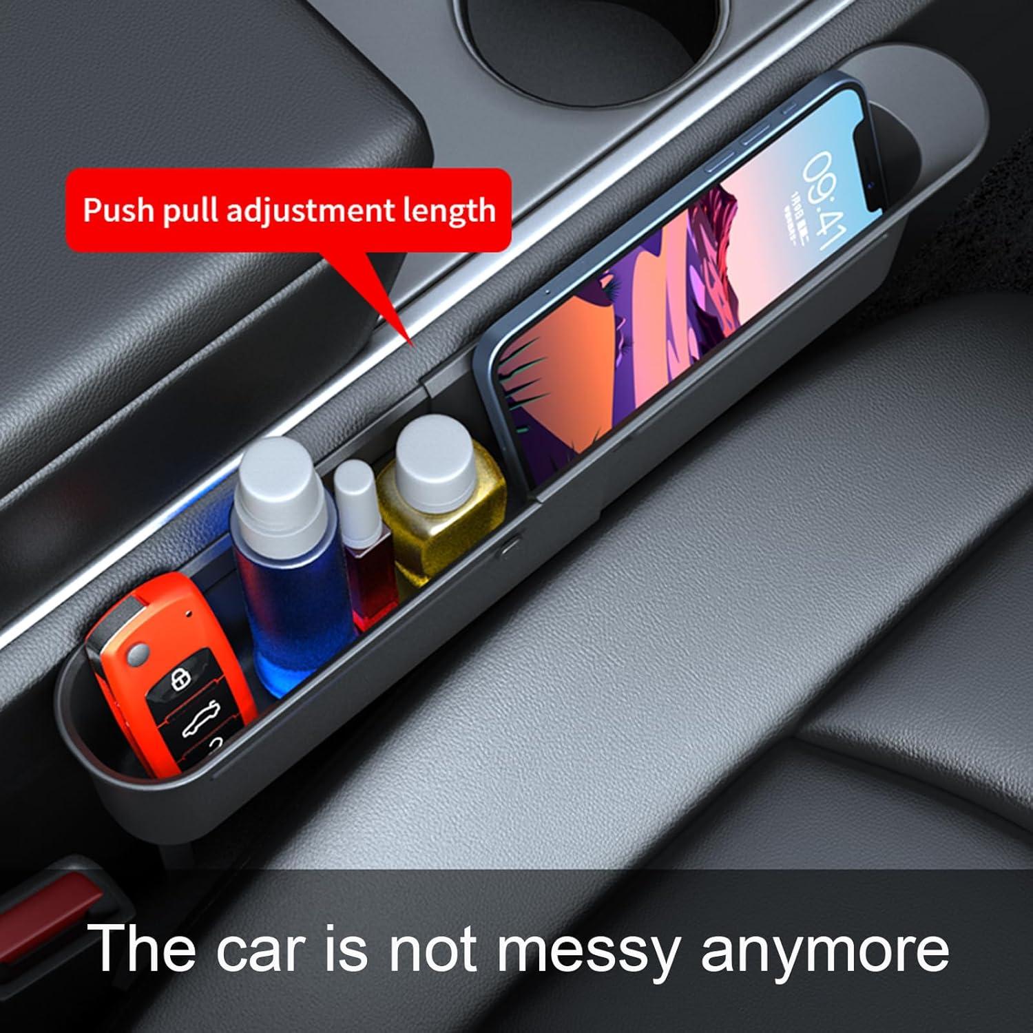 Relleno Espacio Asientos Coche CYDZSW 2Pack Negro Ajustable