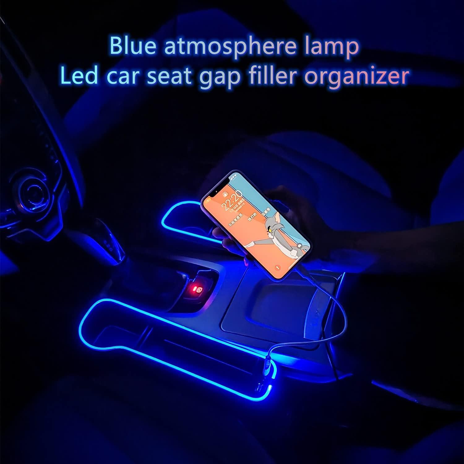 Organizador de Espacio entre Asientos de Coche Cheyuntai con Luz LED y Cargador USB