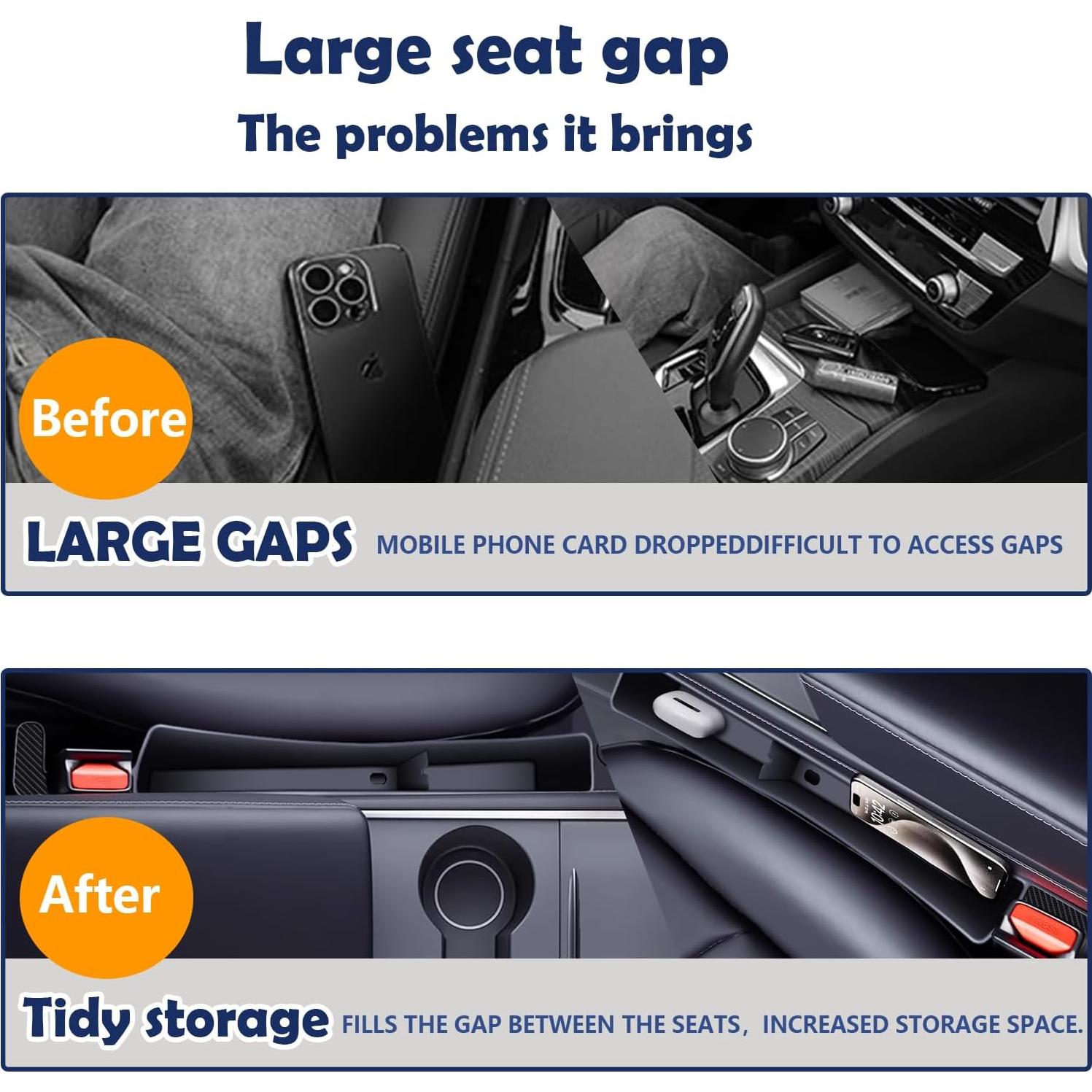 Organizador Relleno Espacio Asientos Coche ZHUMAOER USB 2 PCS