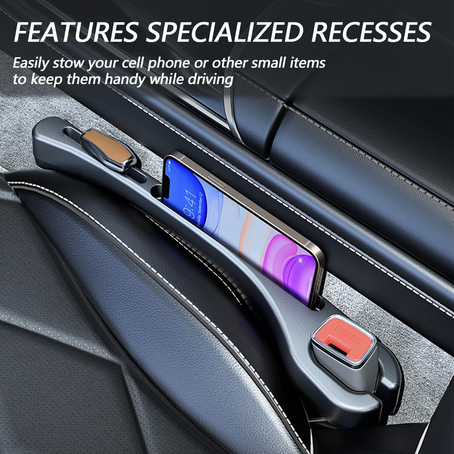 Relleno Espacio Asiento Coche LEIWOOR 2 Pcs Cuero PU