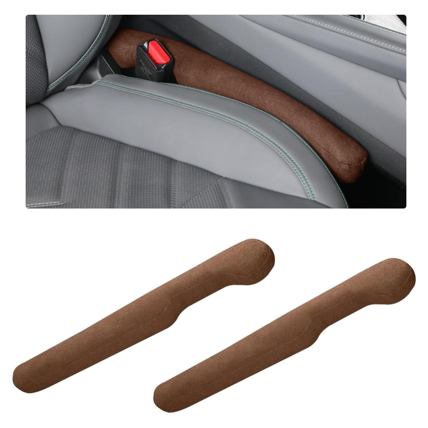 Relleno Espacio Asientos Coche Kewucn 2 Pcs Marrón Universal