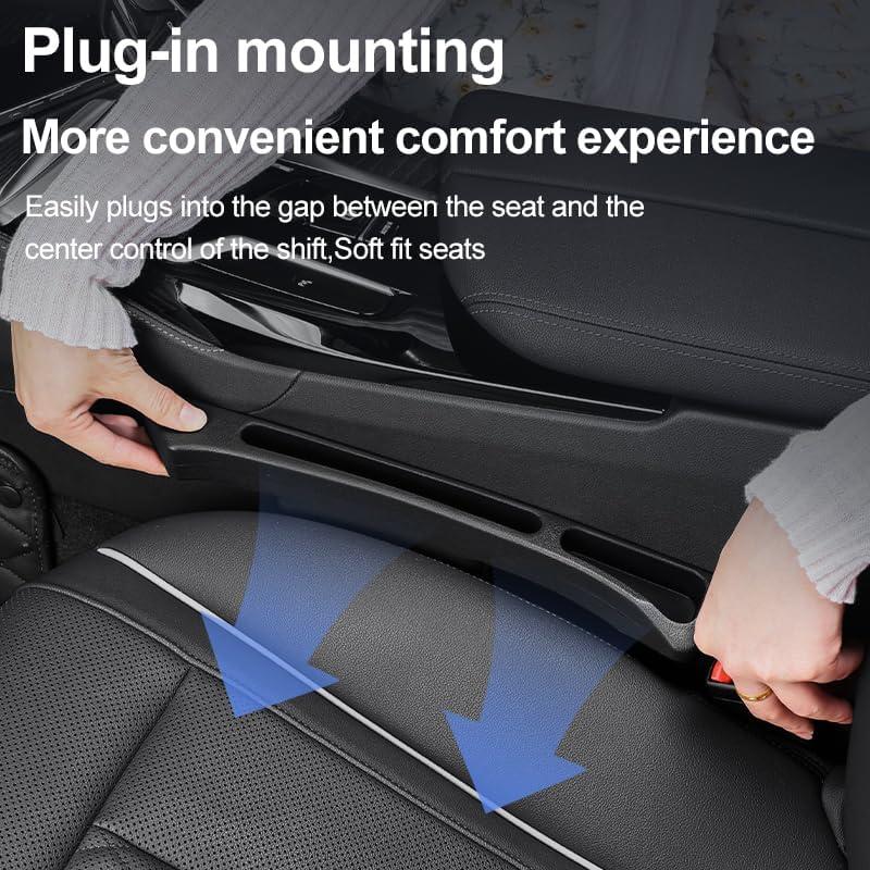 Relleno Espacio entre Asientos de Coche NXCYZY 2 Piezas Negro