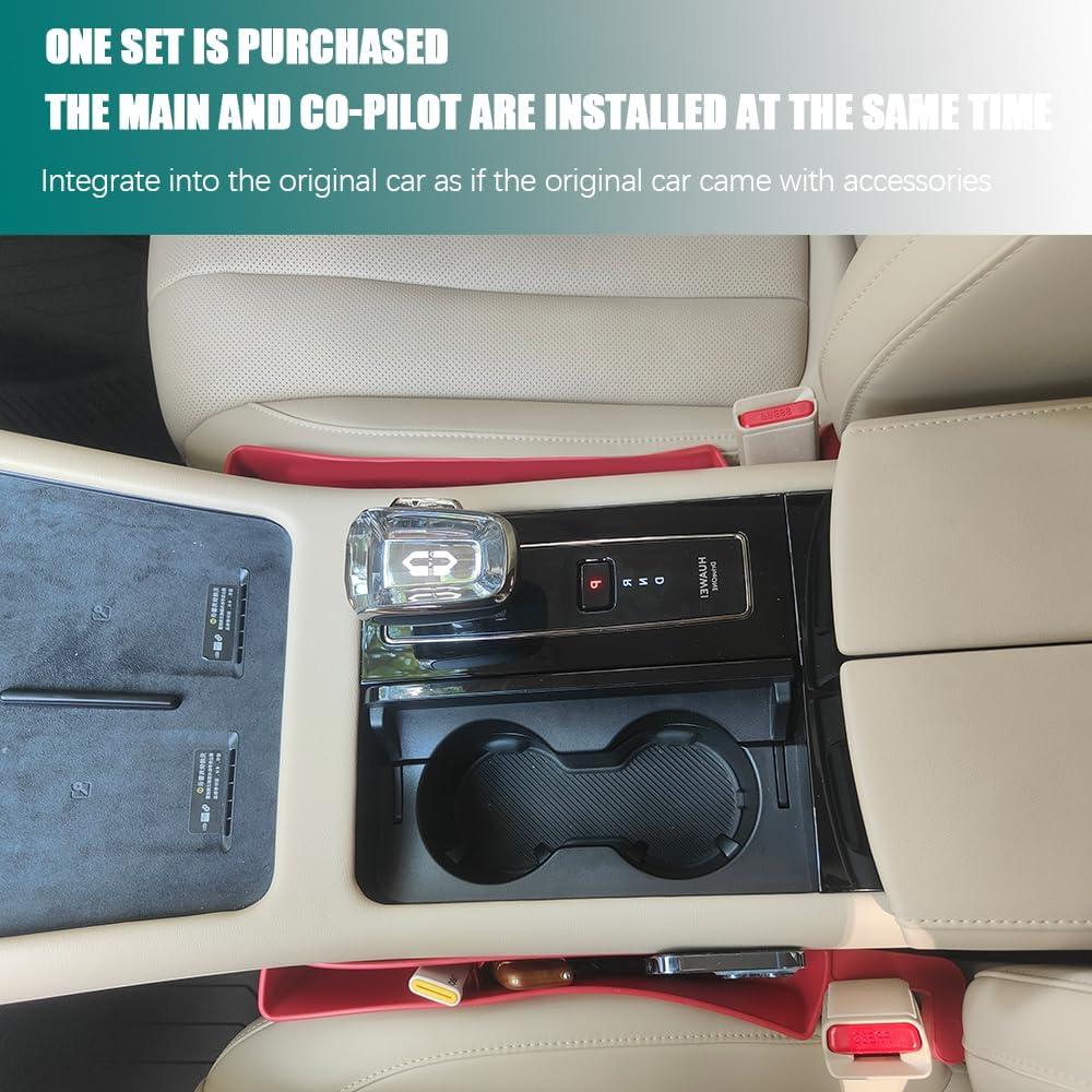 Relleno de Espacio entre Asientos de Coche HAOBO 2 Piezas Rojo