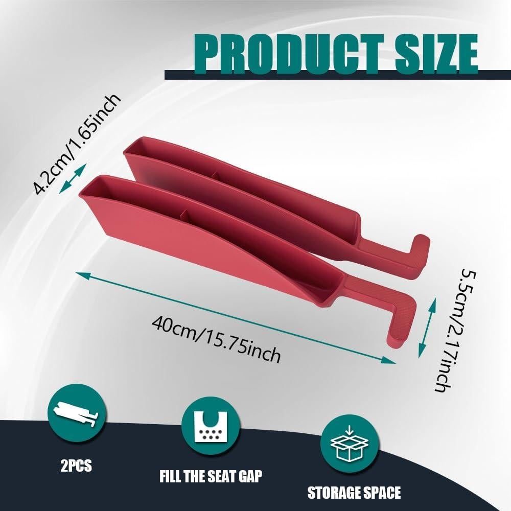 Relleno de Espacio entre Asientos de Coche HAOBO 2 Piezas Rojo