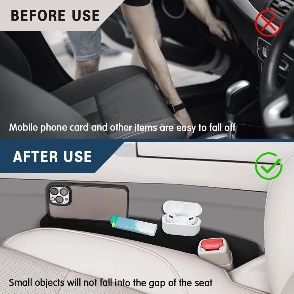 Relleno de Espacio entre Asientos de Coche Middrivr Negro 2 Pcs