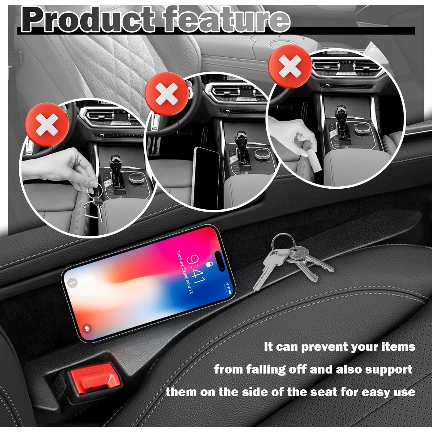 Relleno Espacio entre Asientos de Coche YGDMD 39.5 cm 2 Pack