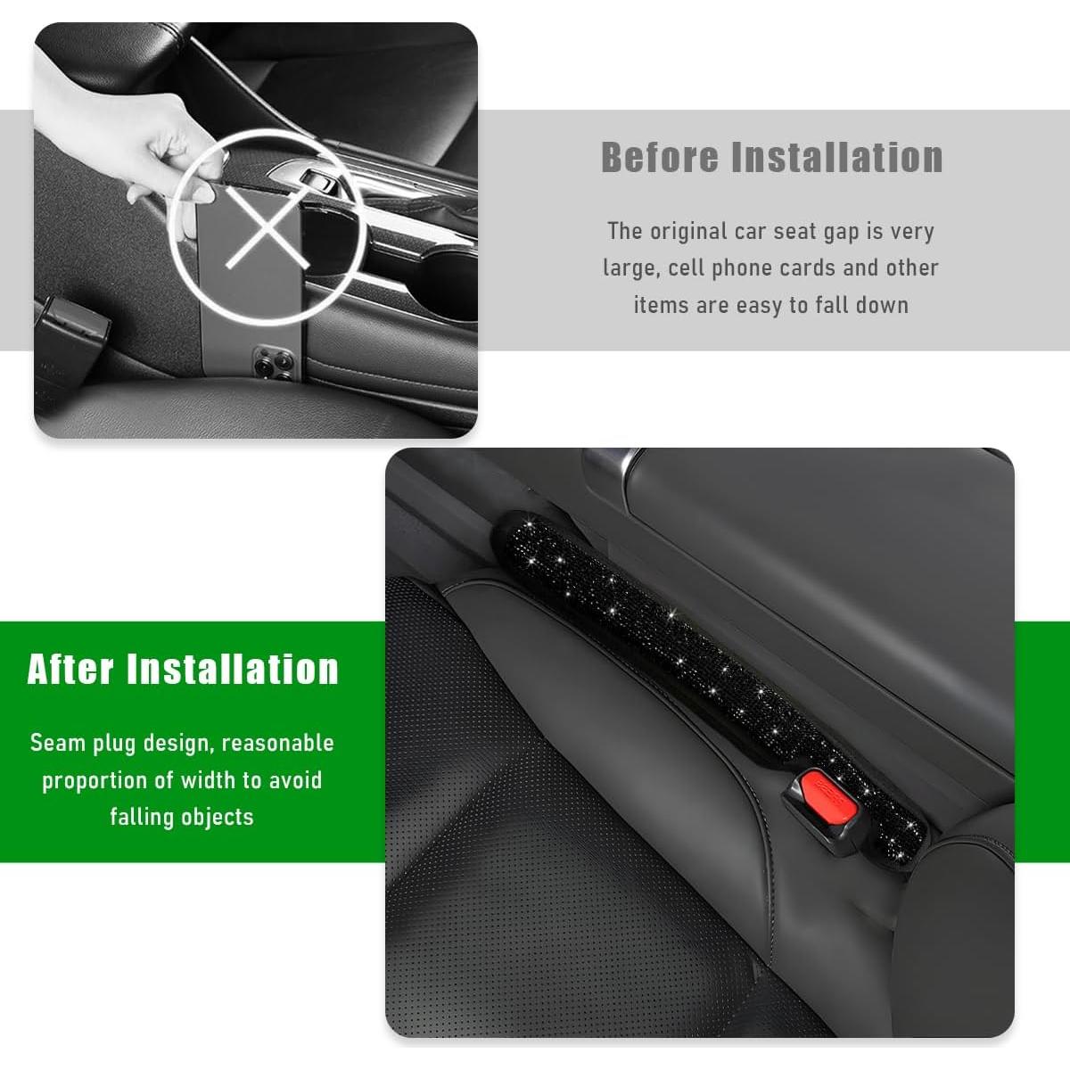 Relleno de Espacio entre Asientos Gasedin 2 Piezas Negro