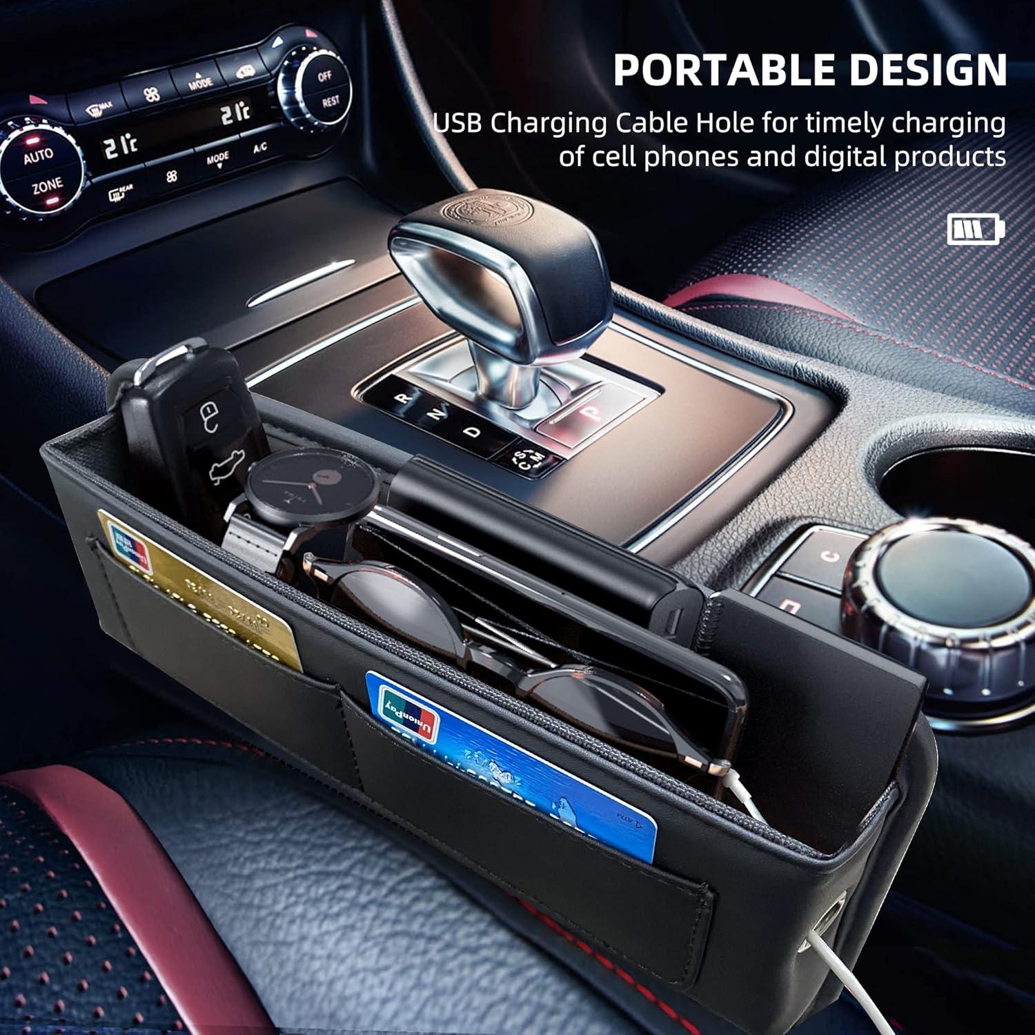 Relleno Espacio Asientos Coche MISSEIAR 2 Paquetes Cuero Sintético