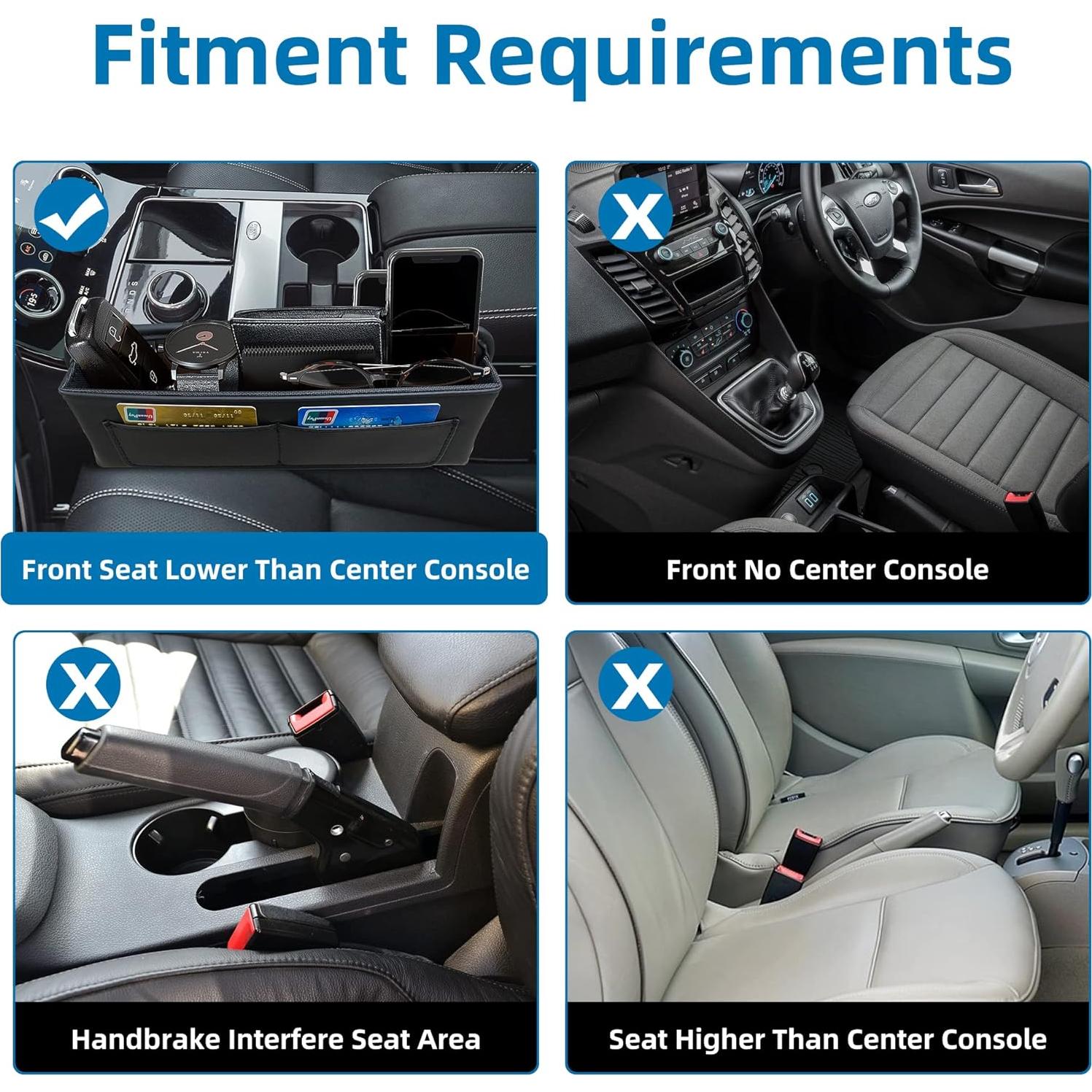 Relleno Espacio Asientos Coche MISSEIAR 2 Paquetes Cuero Sintético
